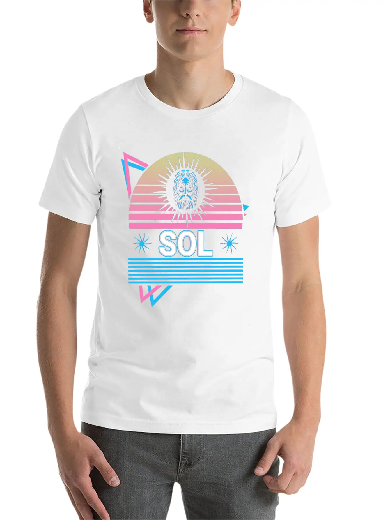 Sol God Sun Ancient Roman Mythology Retro Relaxed Everyday Tee – Lightweight And Durable Cotton