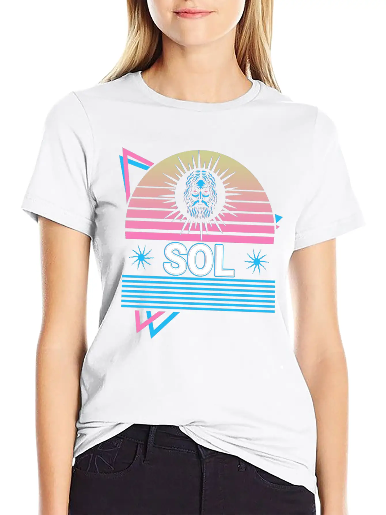 Sol God Sun Ancient Roman Mythology Retro Relaxed Everyday Tee – Lightweight And Durable Cotton