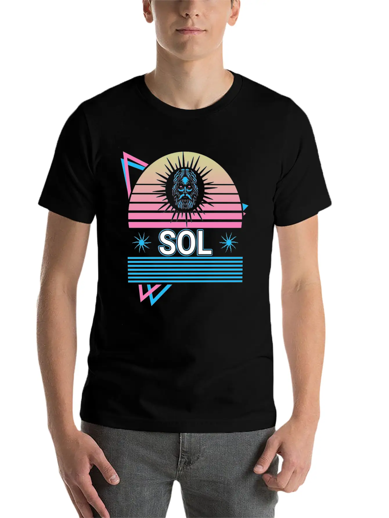 Sol God Sun Ancient Roman Mythology Retro Relaxed Everyday Tee – Lightweight And Durable Cotton