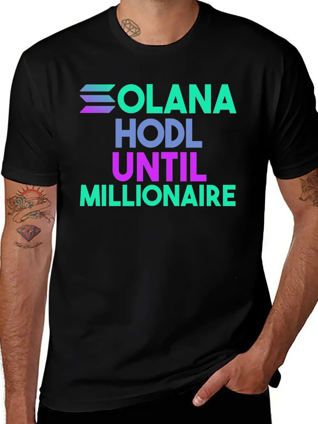 Solana SOL HODL Cryptocurrency Breathable Soft Cotton T-Shirt – Timeless Casual Look