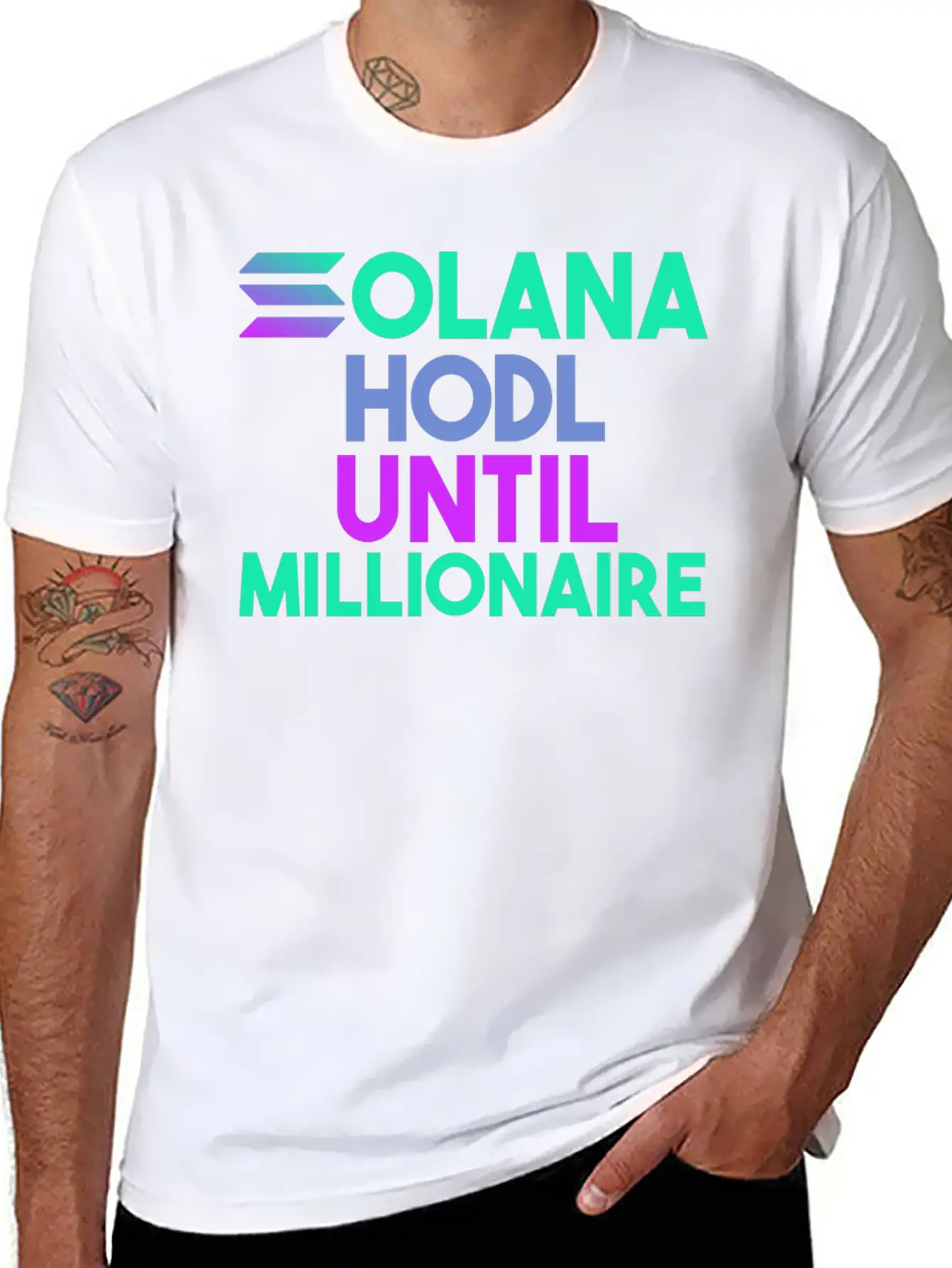 Solana SOL HODL Cryptocurrency Breathable Soft Cotton T-Shirt – Timeless Casual Look
