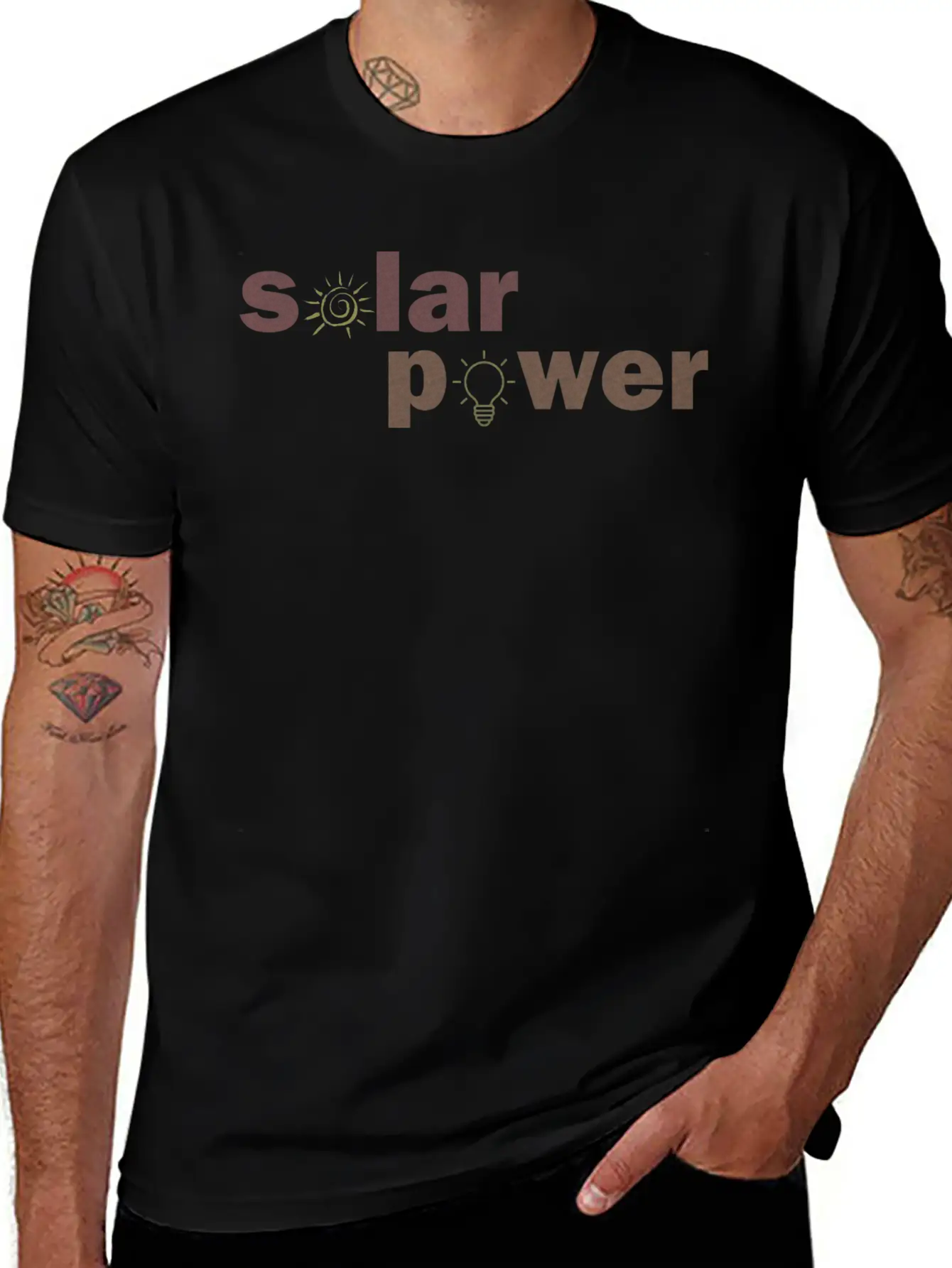 Solar Power - Renewable Energy - Green Energy Breathable Graphic T-Shirt – Perfect For Casual Days