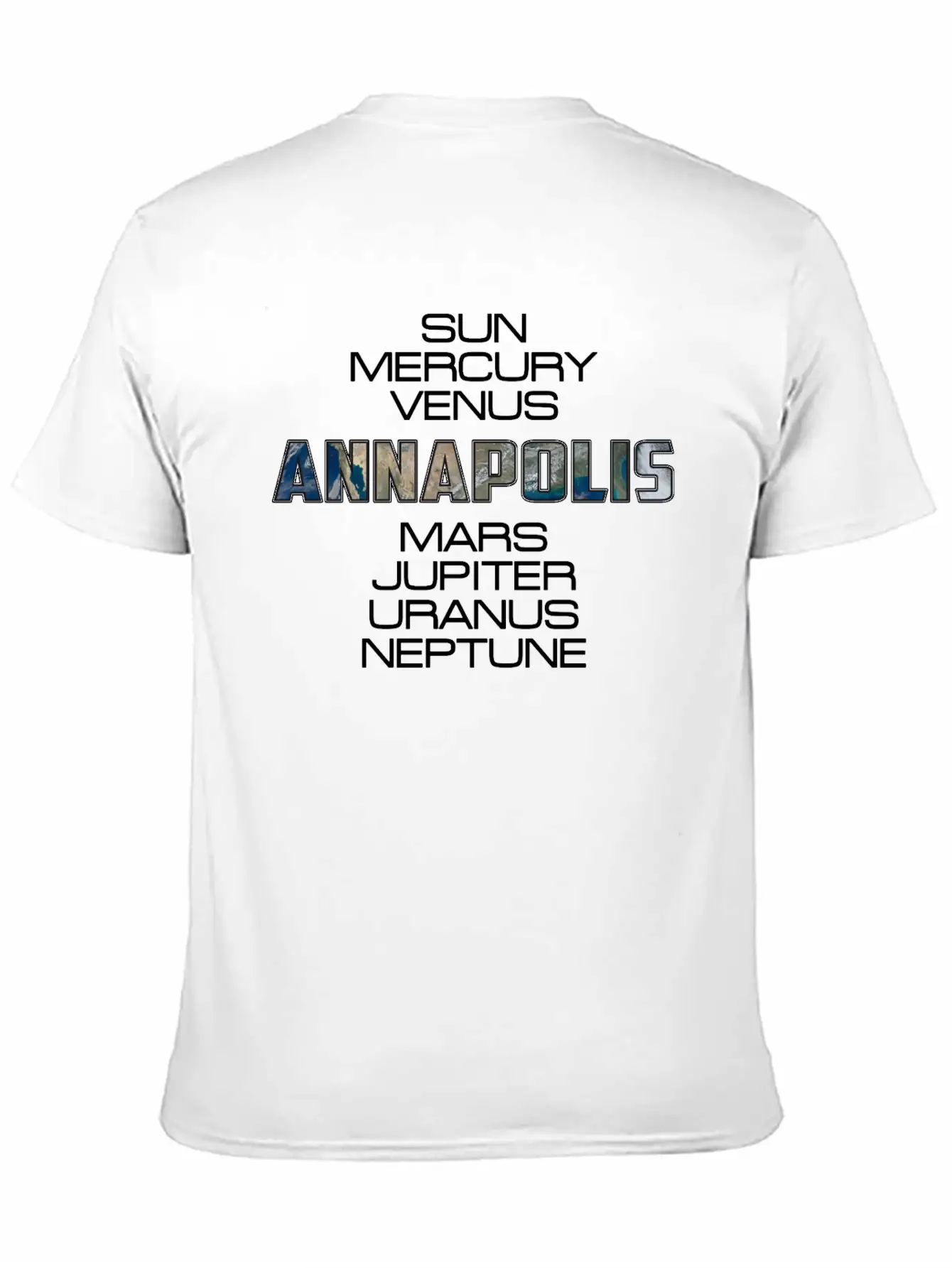 Solar System Planet Earth Annapolis Gift Timeless Short Sleeve Tee – Comfy And Minimalist Design