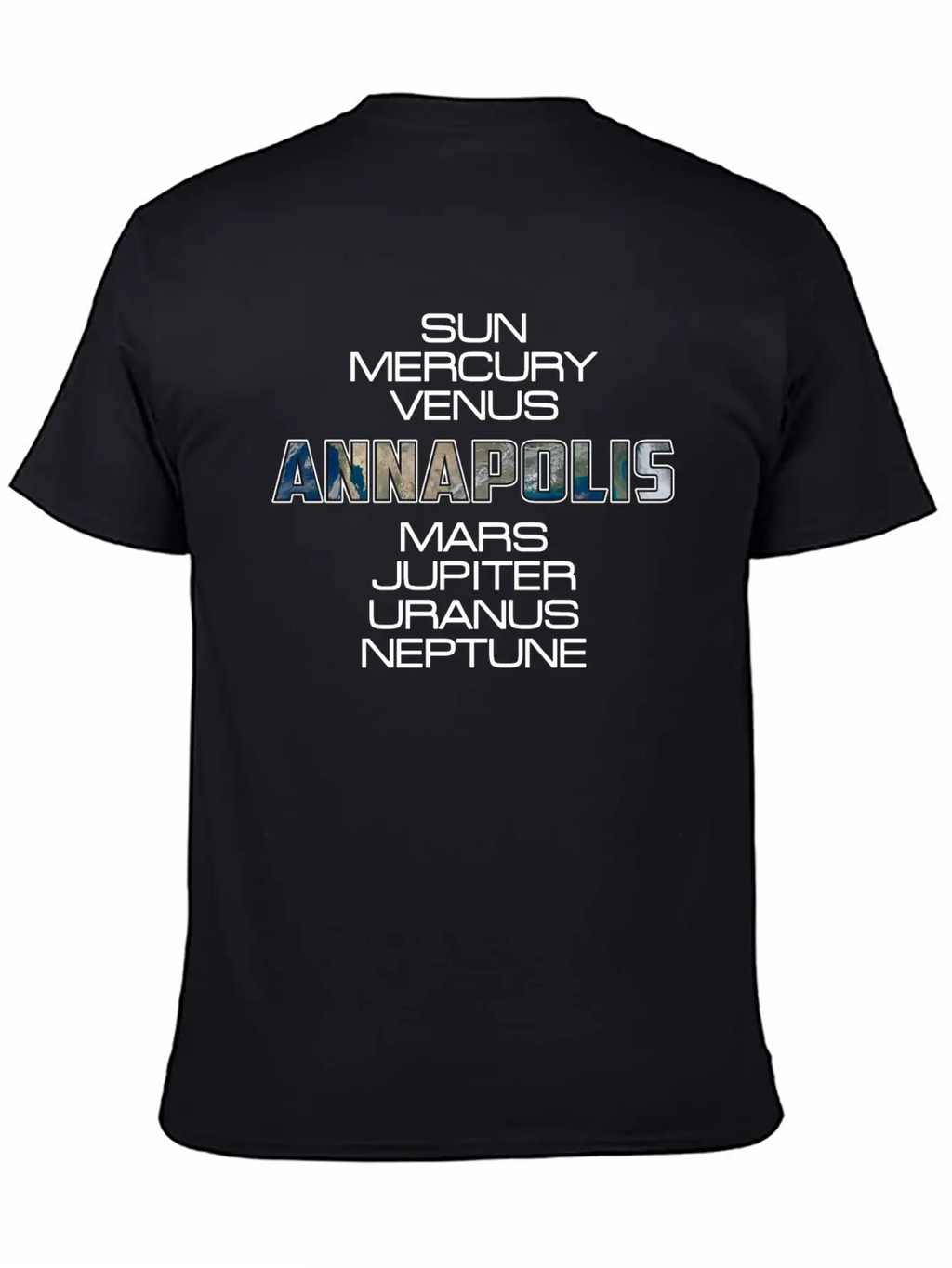 Solar System Planet Earth Annapolis Gift Timeless Short Sleeve Tee – Comfy And Minimalist Design