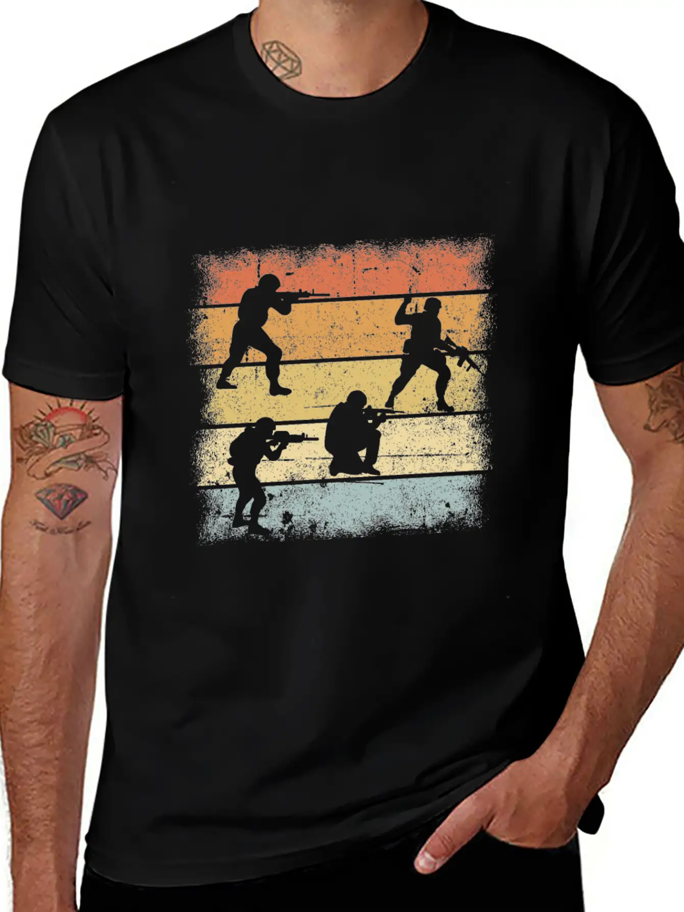 Soldier Retro Relaxed Everyday Tee – Lightweight And Durable Cotton