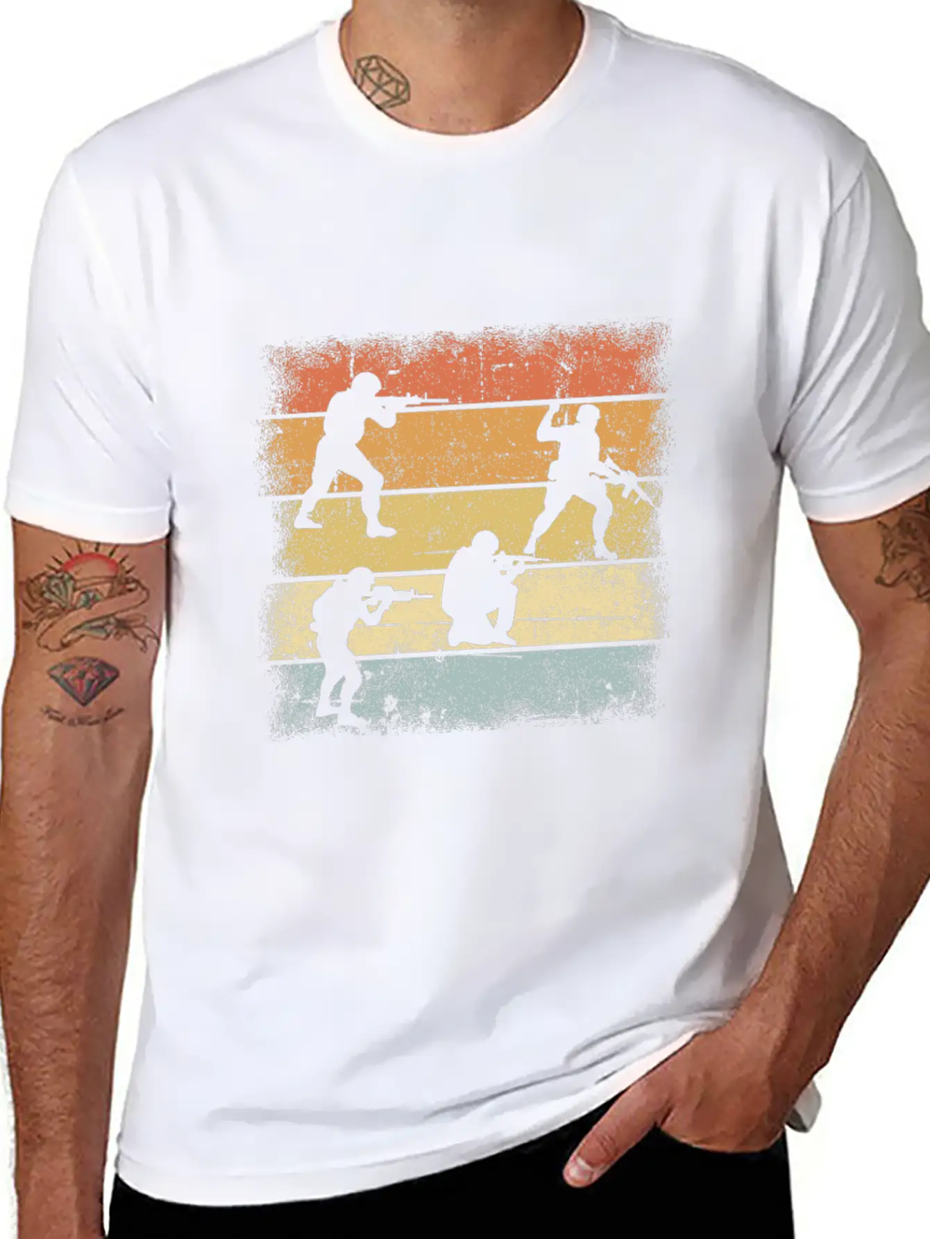 Soldier Retro Relaxed Everyday Tee – Lightweight And Durable Cotton