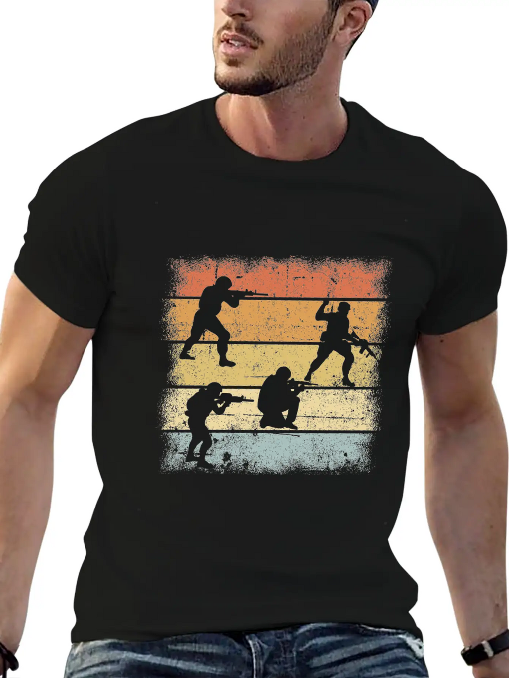 Soldier Retro Relaxed Everyday Tee – Lightweight And Durable Cotton