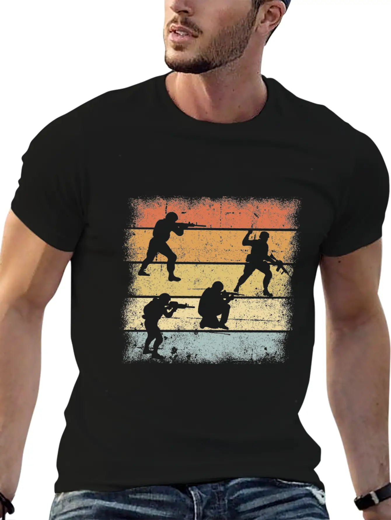 Soldier Retro Relaxed Everyday Tee – Lightweight And Durable Cotton