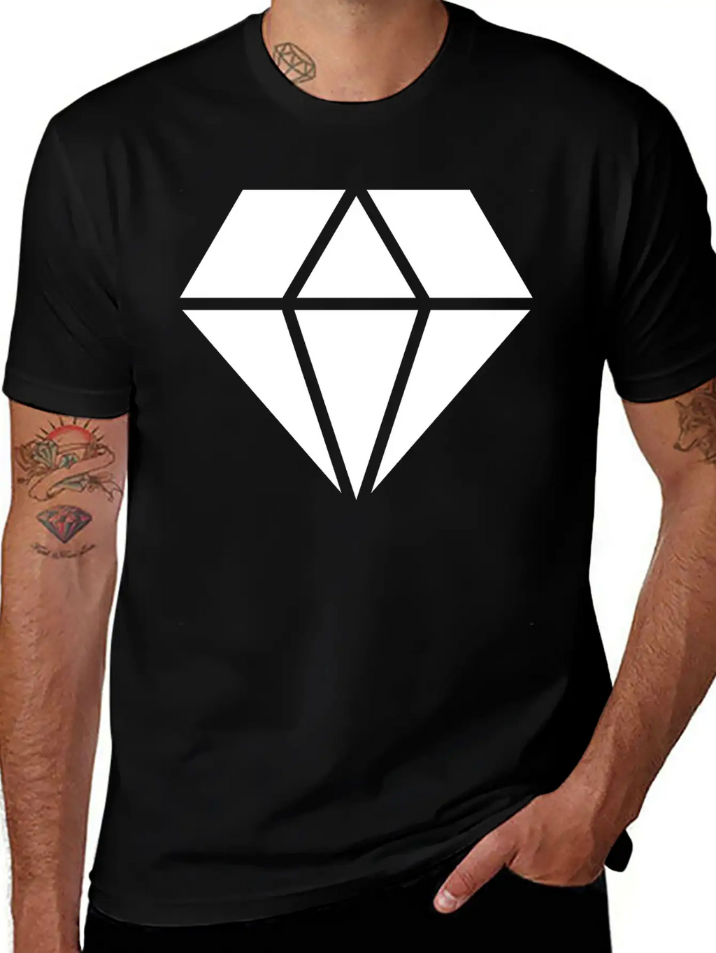 Solid Diamond Classic Cotton Tee – Unisex Comfort For Any Season