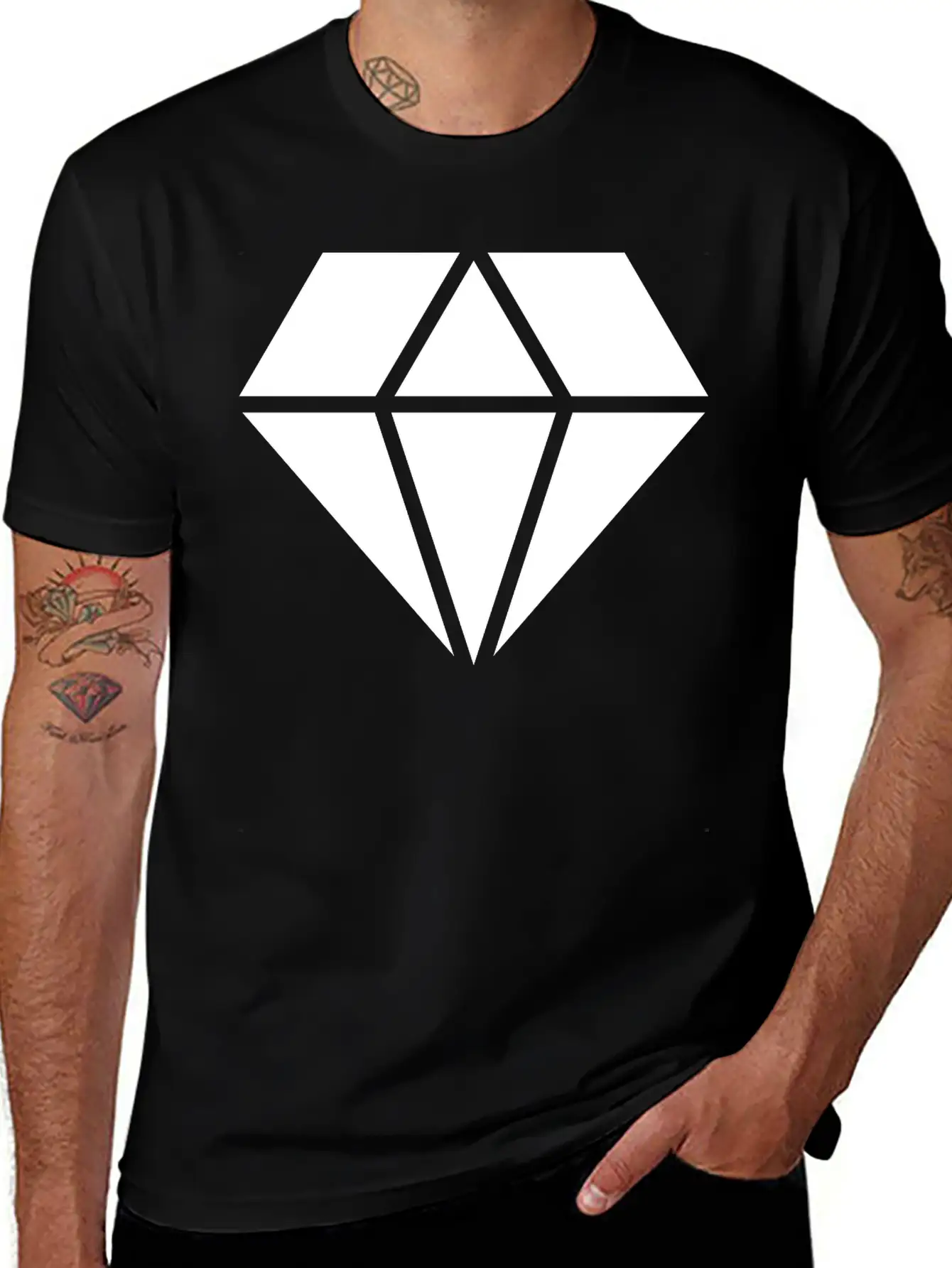 Solid Diamond Classic Cotton Tee – Unisex Comfort For Any Season