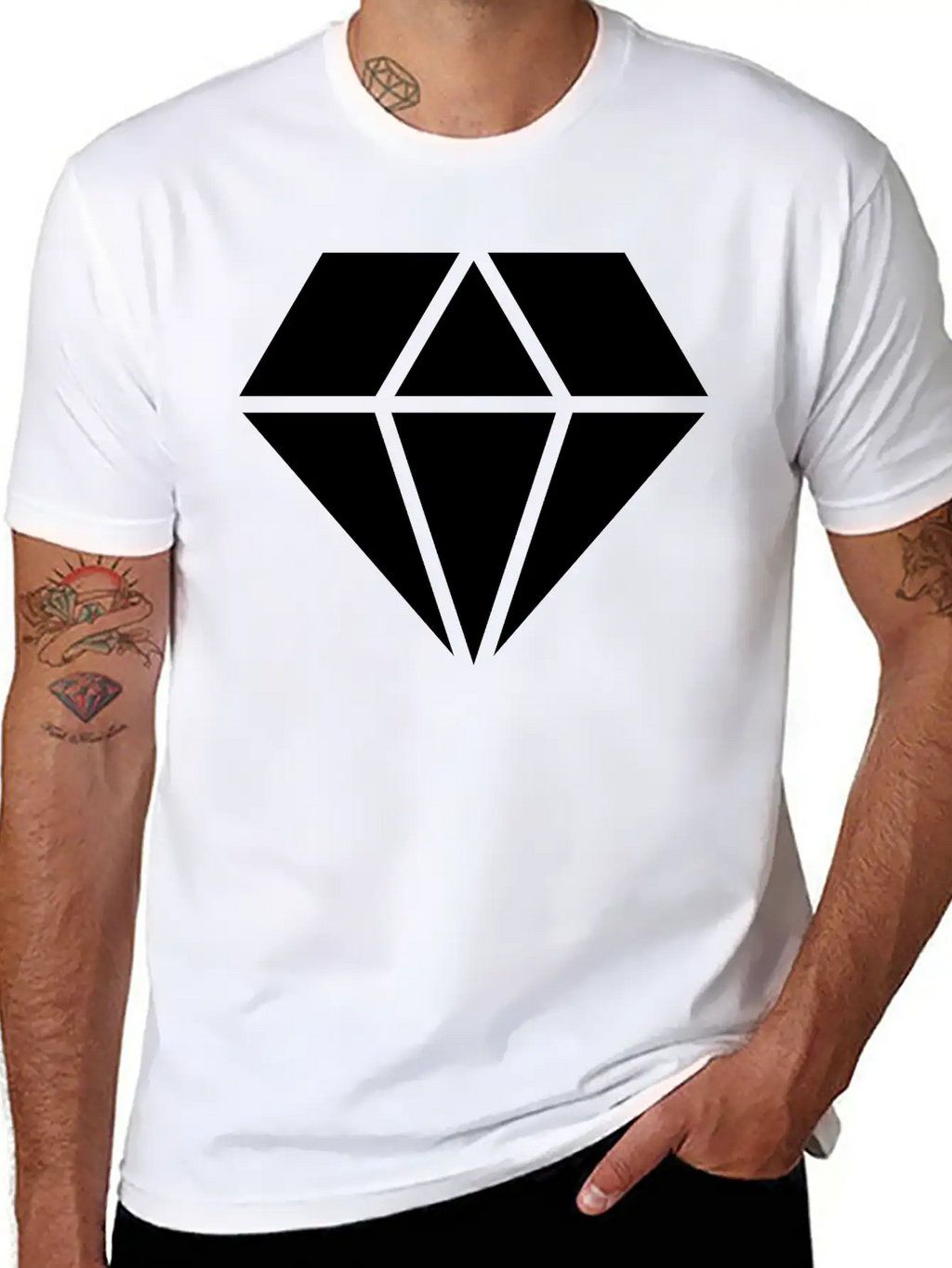 Solid Diamond Classic Cotton Tee – Unisex Comfort For Any Season