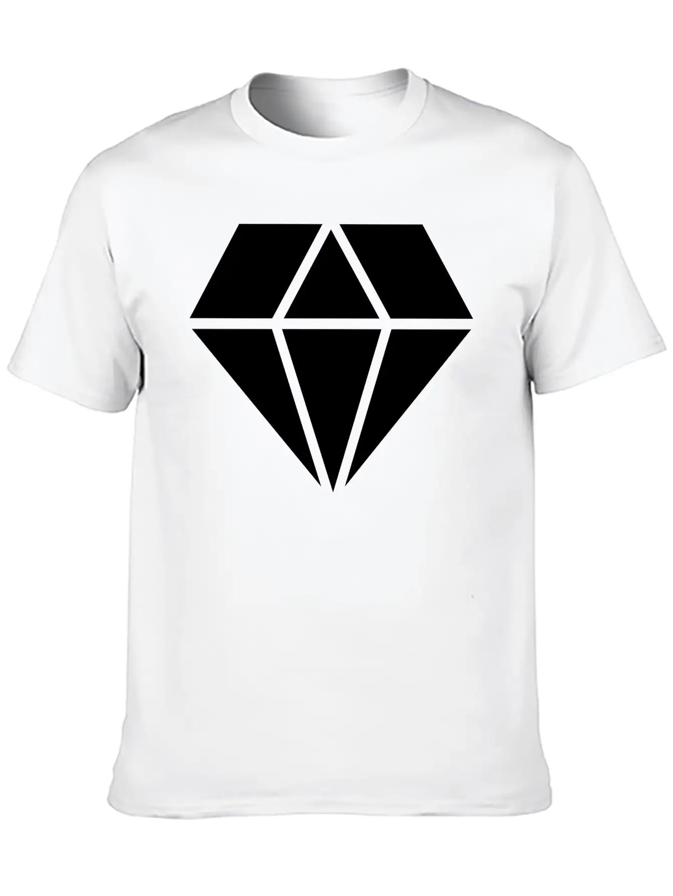 Solid Diamond Classic Cotton Tee – Unisex Comfort For Any Season