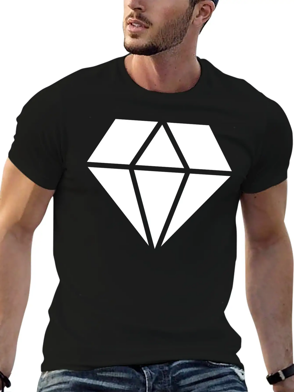 Solid Diamond Classic Cotton Tee – Unisex Comfort For Any Season