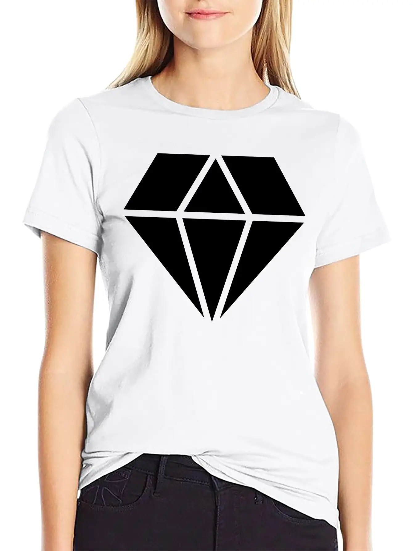 Solid Diamond Classic Cotton Tee – Unisex Comfort For Any Season