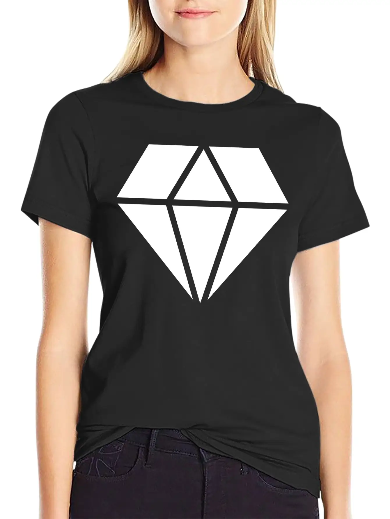 Solid Diamond Classic Cotton Tee – Unisex Comfort For Any Season