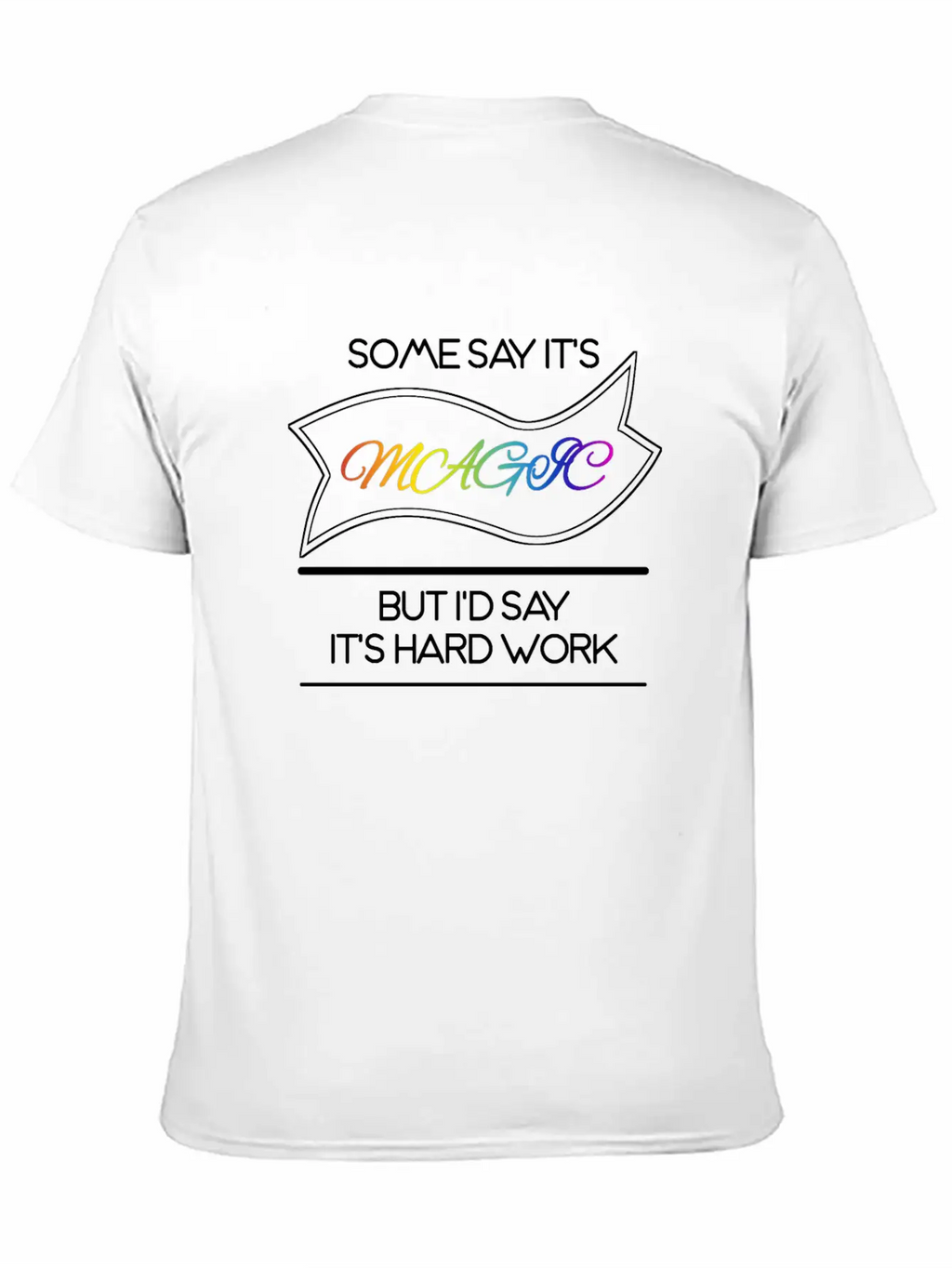 Some Say It's Magic But I'd Say It's Hard Work Essential Cotton Tee For Daily Outfits – Unisex Style