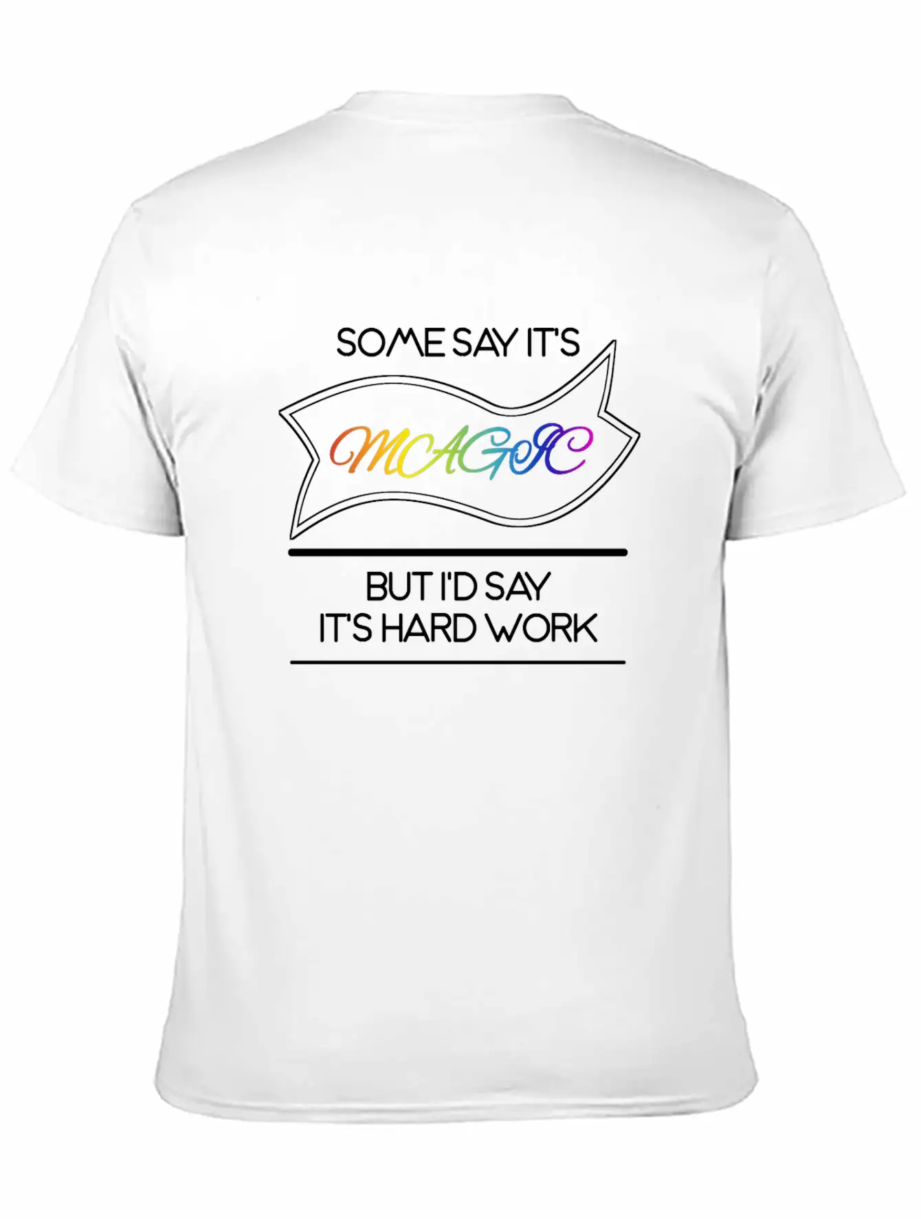 Some Say It's Magic But I'd Say It's Hard Work Essential Cotton Tee For Daily Outfits – Unisex Style