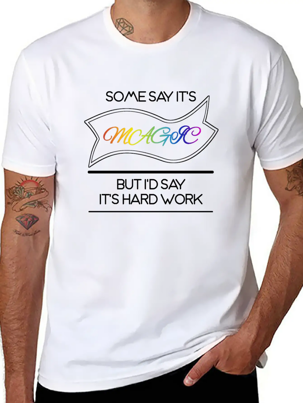 Some Say It's Magic But I'd Say It's Hard Work Essential Cotton Tee For Daily Outfits – Unisex Style