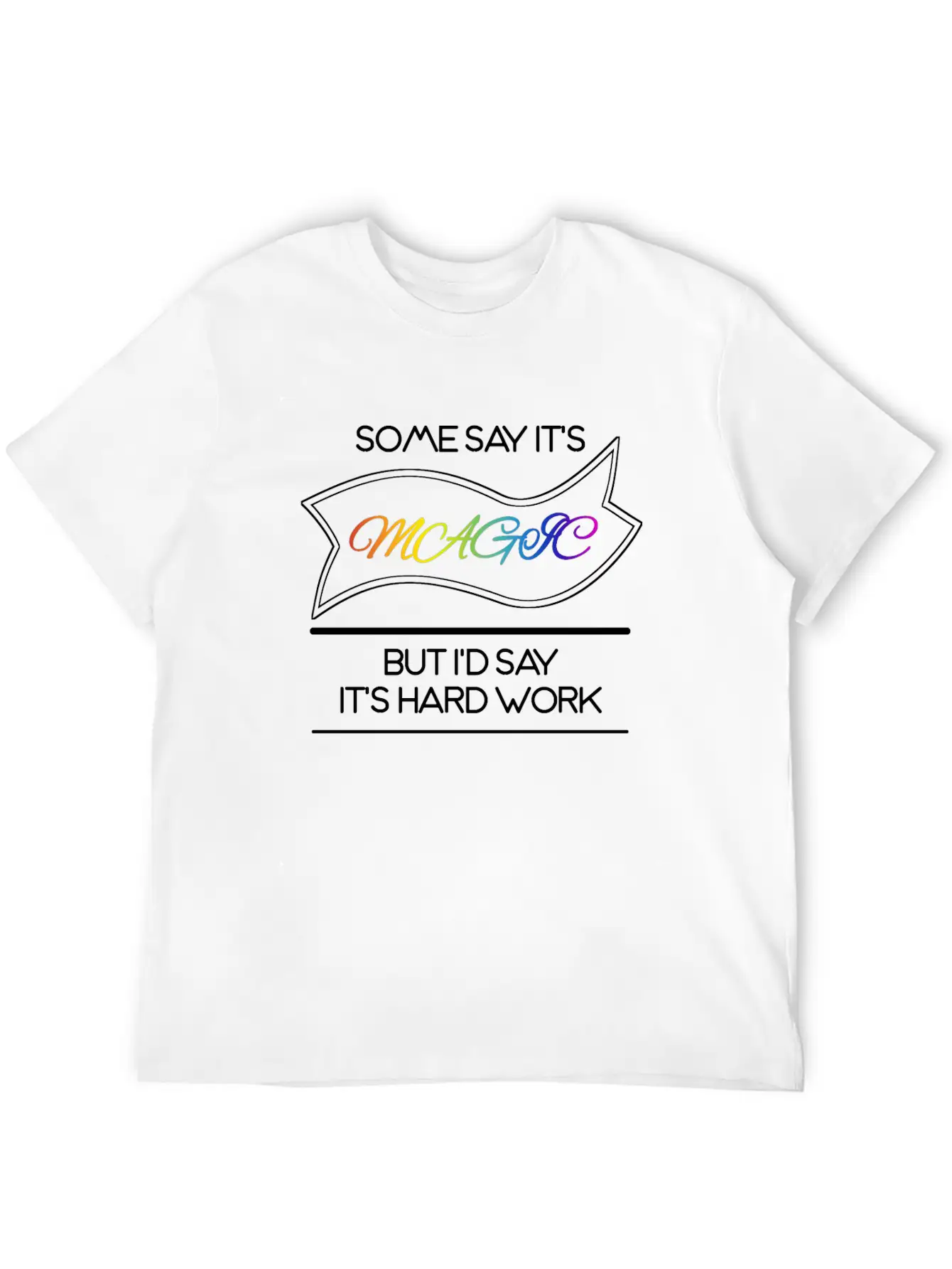 Some Say It's Magic But I'd Say It's Hard Work Essential Cotton Tee For Daily Outfits – Unisex Style