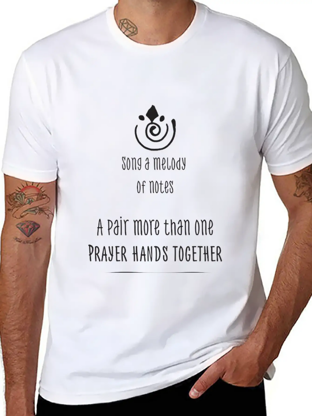 Song A Melody - Created By David And Sabina Breathable Soft Cotton T-Shirt – Timeless Casual Look