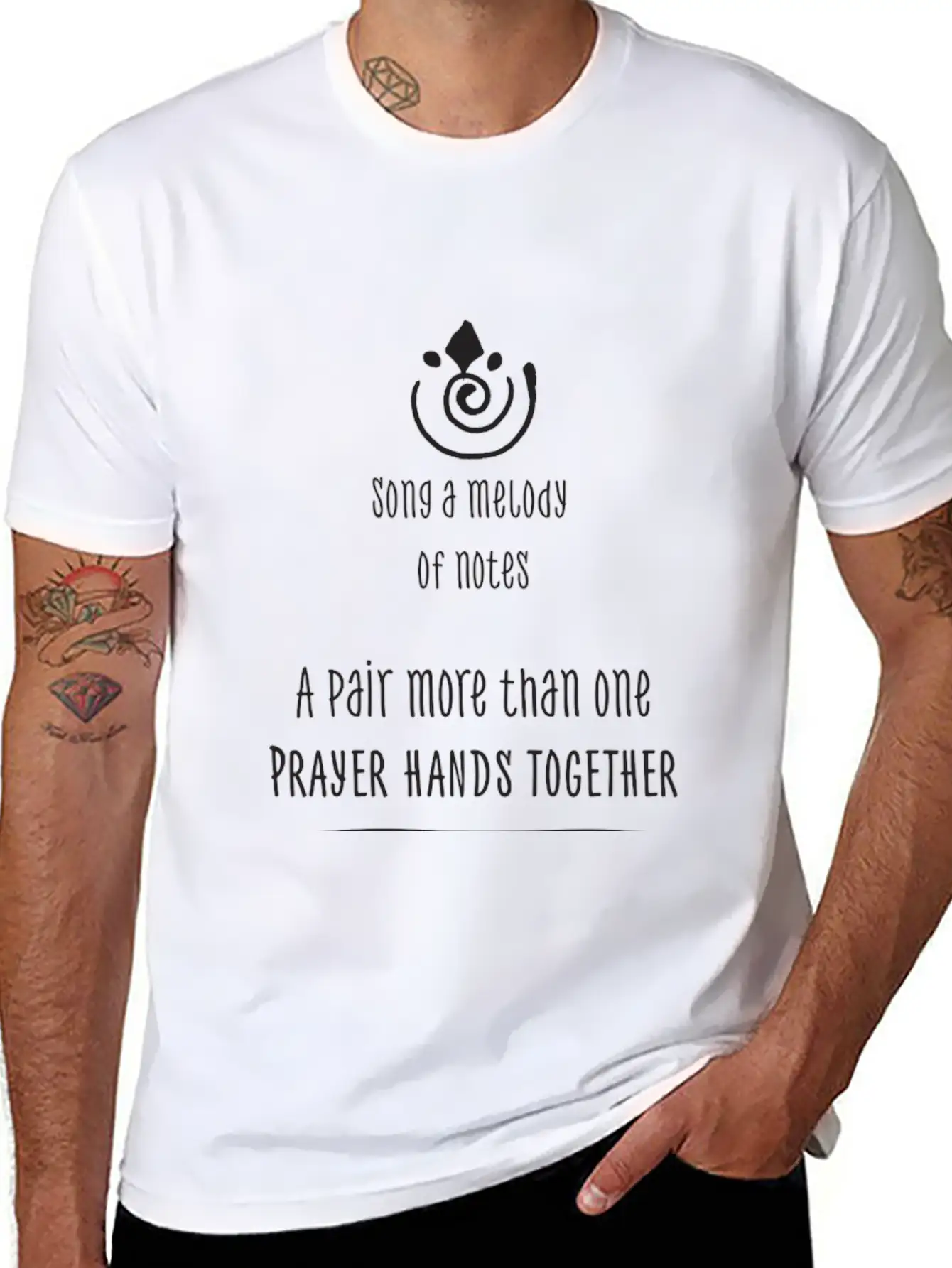 Song A Melody - Created By David And Sabina Breathable Soft Cotton T-Shirt – Timeless Casual Look