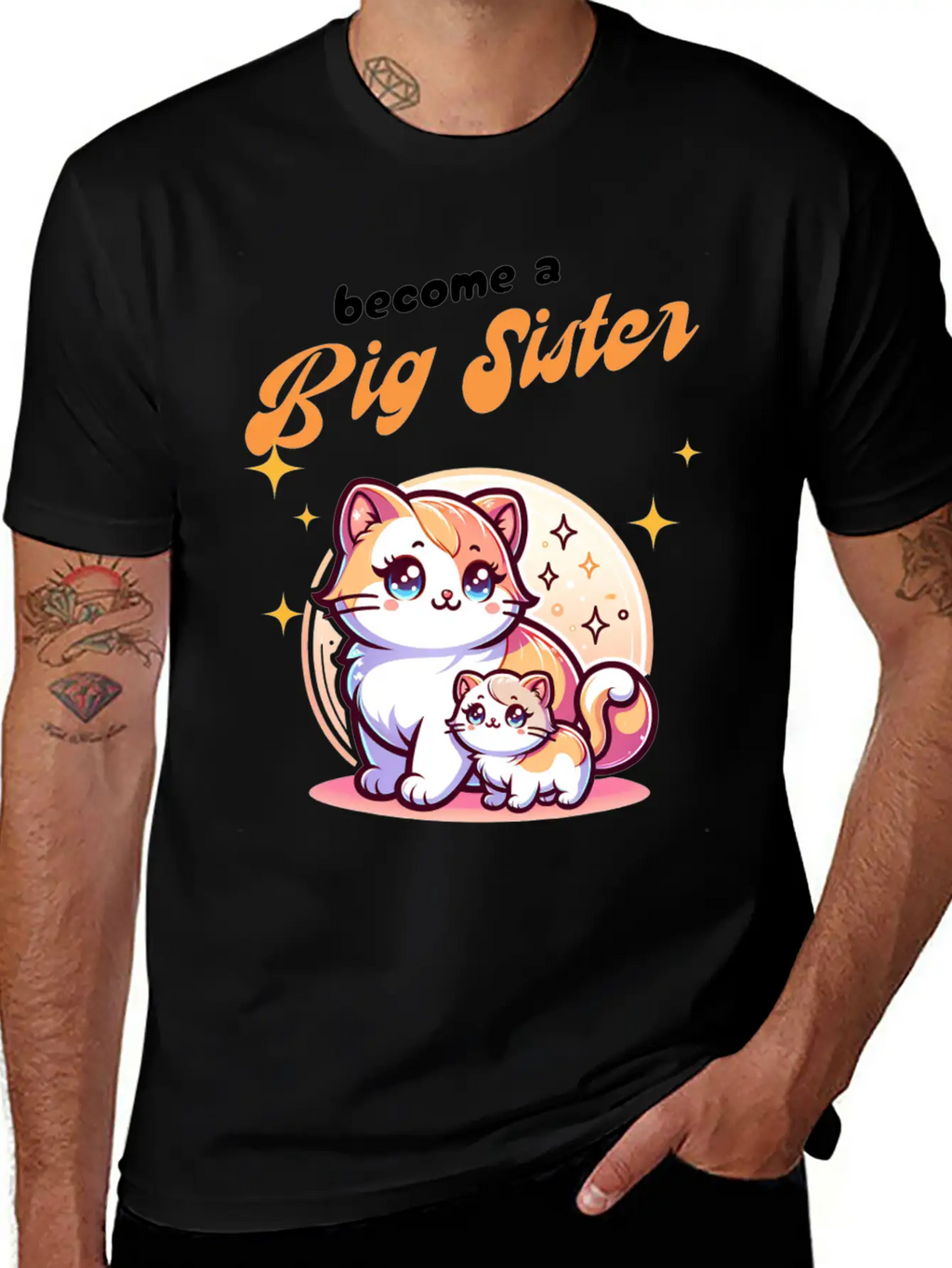 Soon I'll Be A Big Sister Cute Cats Unisex Casual T-Shirt – Clean Design For Daily Comfort