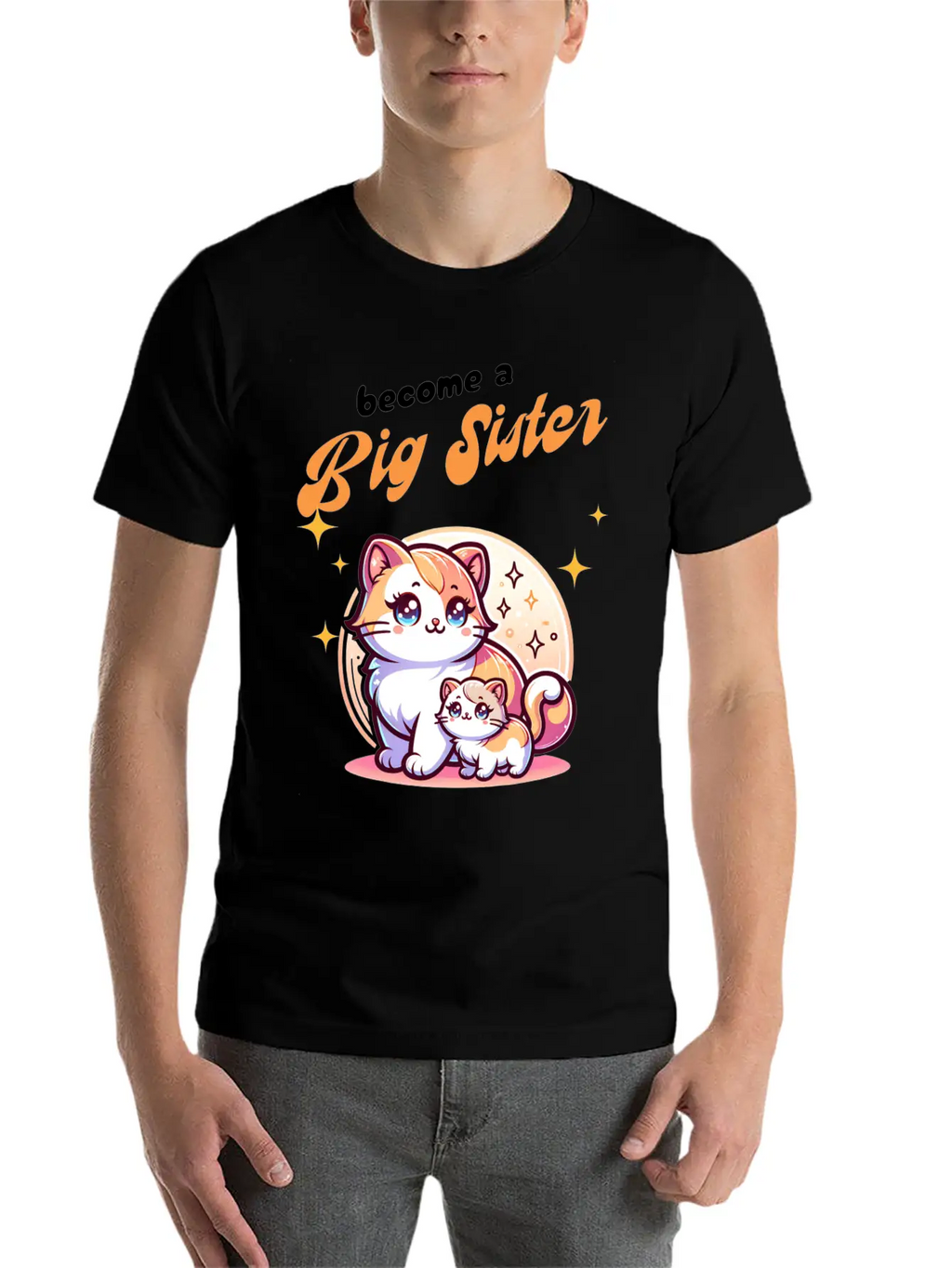 Soon I'll Be A Big Sister Cute Cats Unisex Casual T-Shirt – Clean Design For Daily Comfort