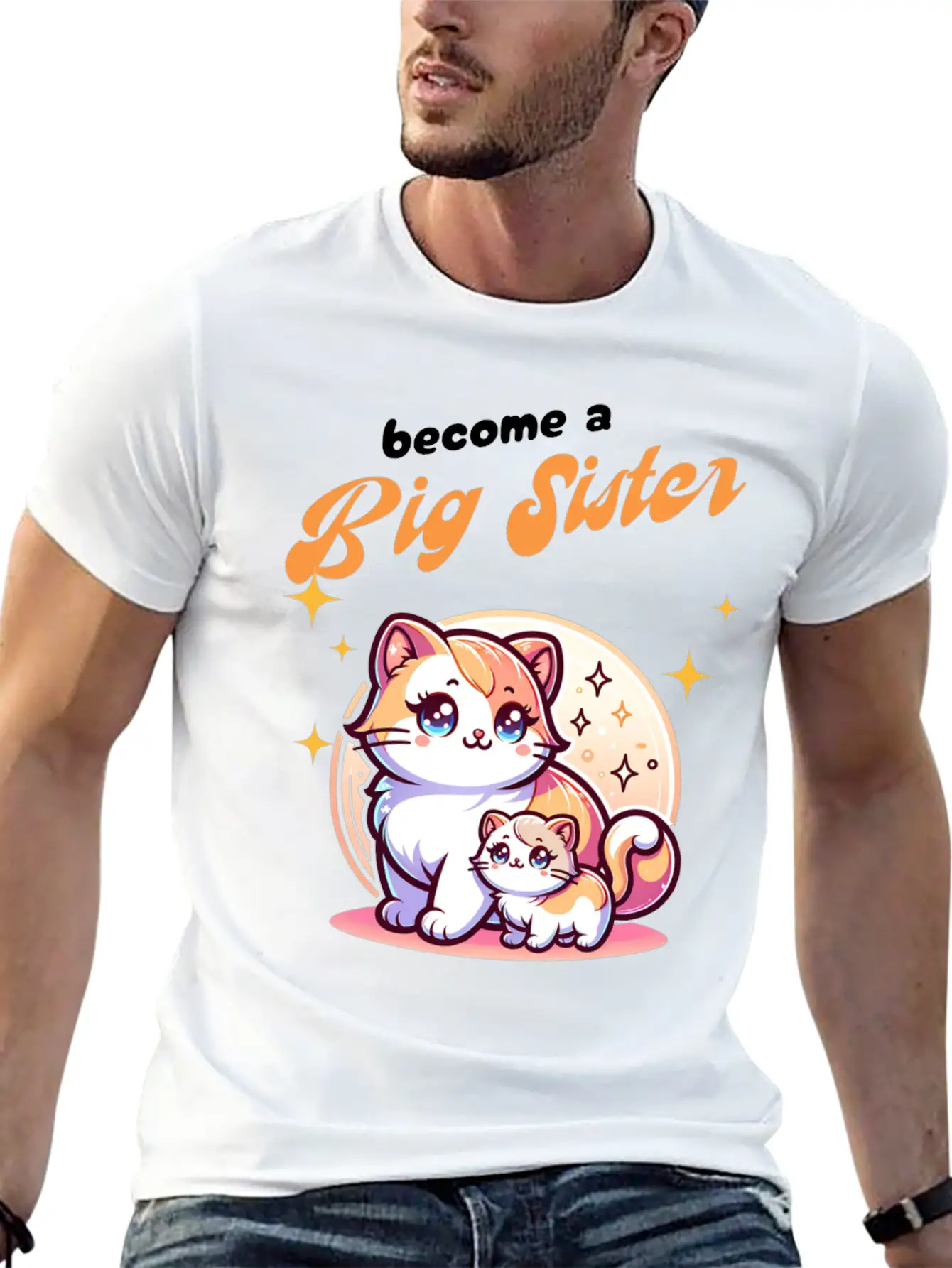 Soon I'll Be A Big Sister Cute Cats Unisex Casual T-Shirt – Clean Design For Daily Comfort