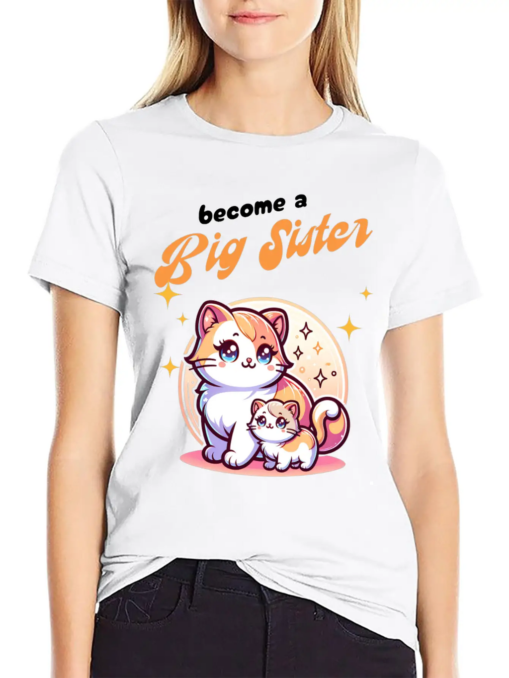 Soon I'll Be A Big Sister Cute Cats Unisex Casual T-Shirt – Clean Design For Daily Comfort