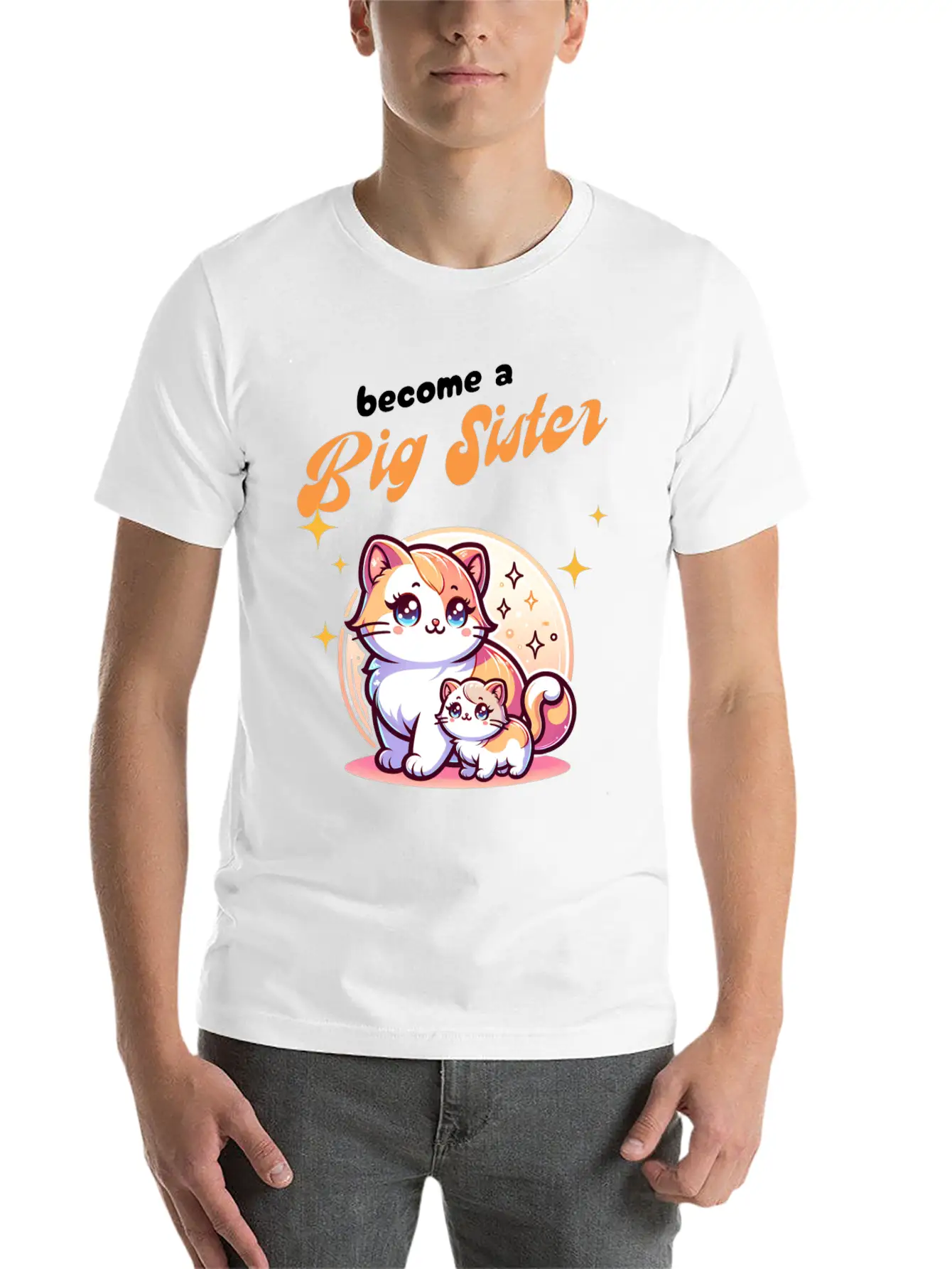 Soon I'll Be A Big Sister Cute Cats Unisex Casual T-Shirt – Clean Design For Daily Comfort