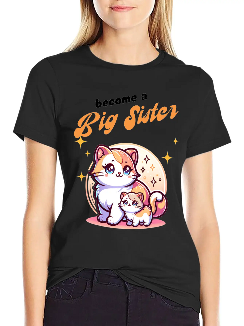 Soon I'll Be A Big Sister Cute Cats Unisex Casual T-Shirt – Clean Design For Daily Comfort