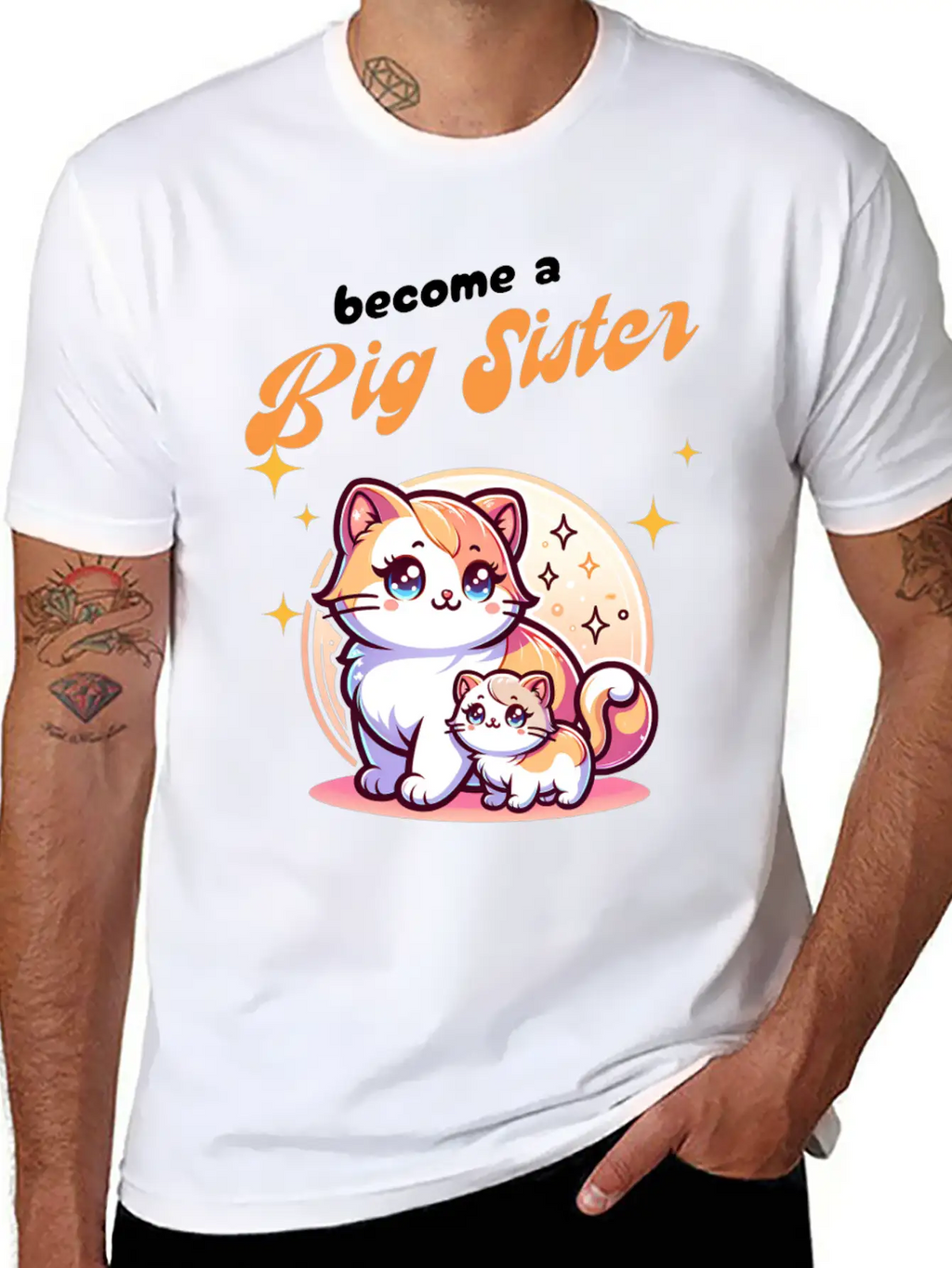 Soon I'll Be A Big Sister Cute Cats Unisex Casual T-Shirt – Clean Design For Daily Comfort