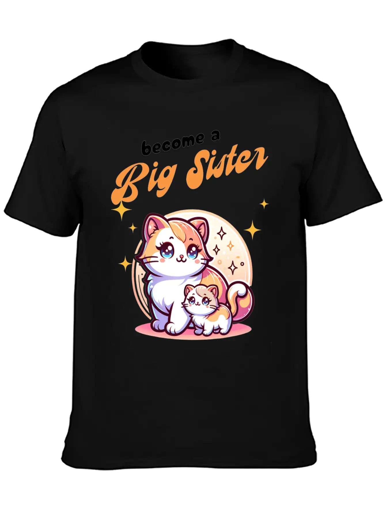 Soon I'll Be A Big Sister Cute Cats Unisex Casual T-Shirt – Clean Design For Daily Comfort
