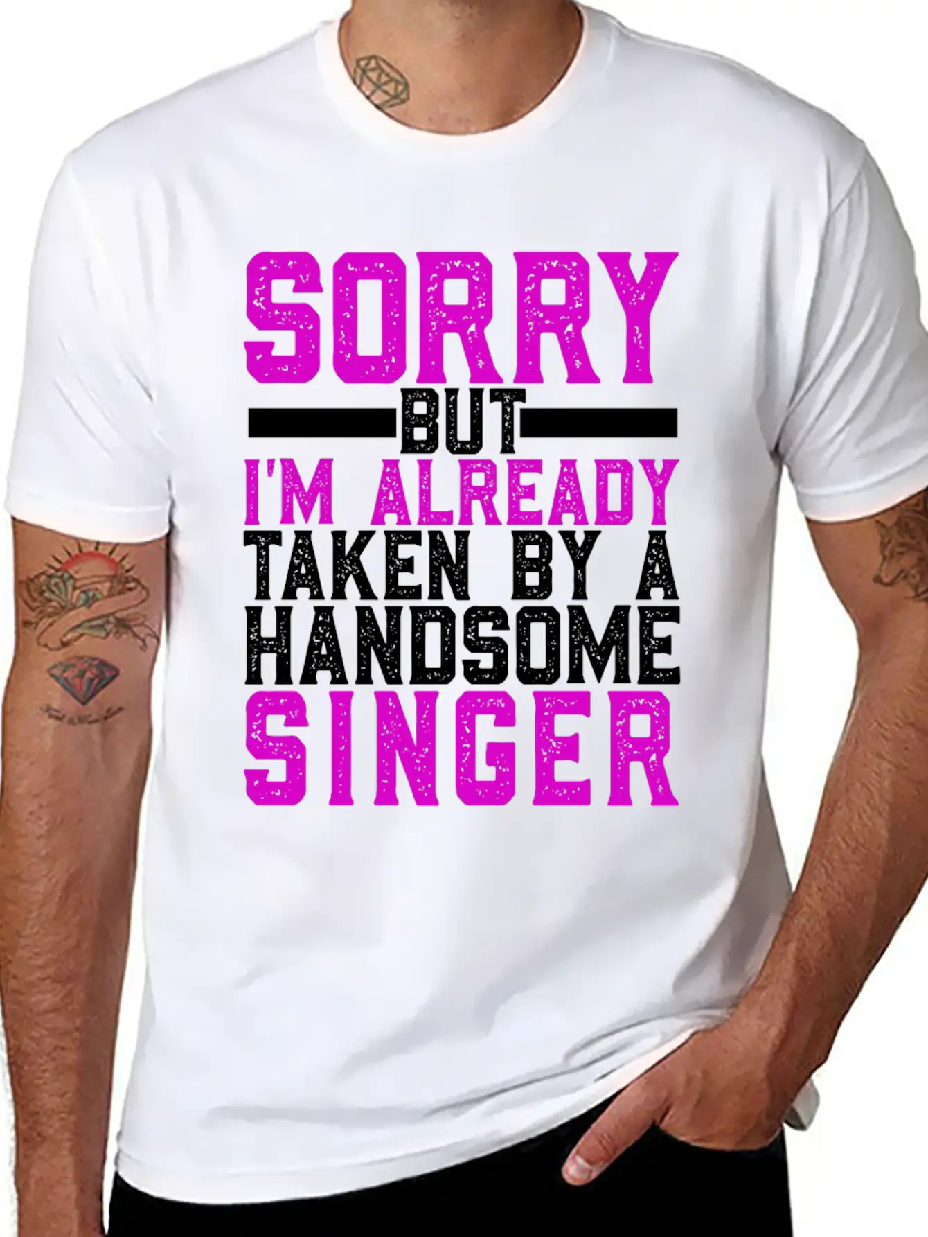 Sorry But I'm Already Taken By A Handsome Singer Timeless Short Sleeve Tee – Comfy And Minimalist Design