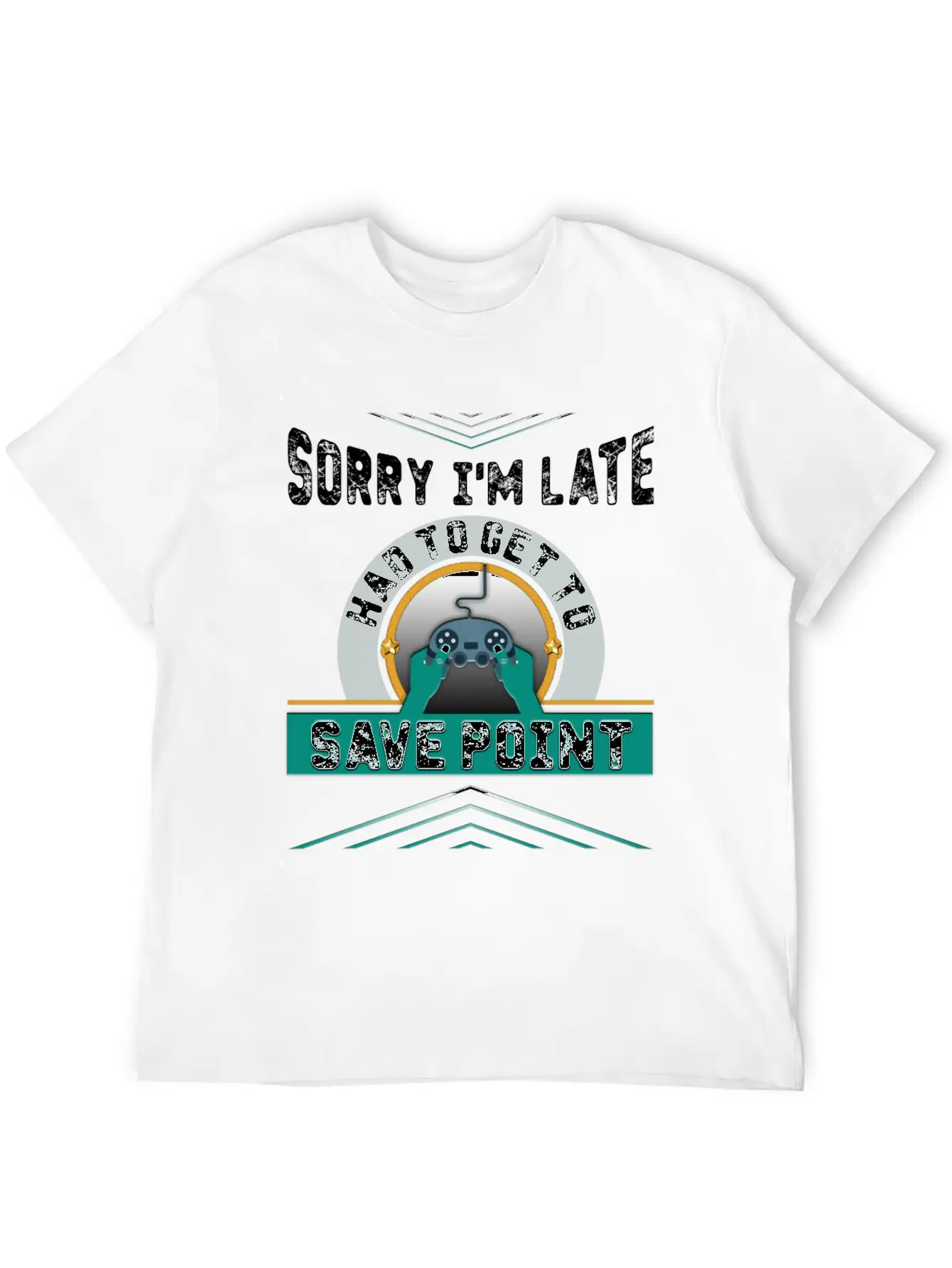 Sorry I M Late Had To Get To Save Point Copy Breathable Soft Cotton T-Shirt – Timeless Casual Look
