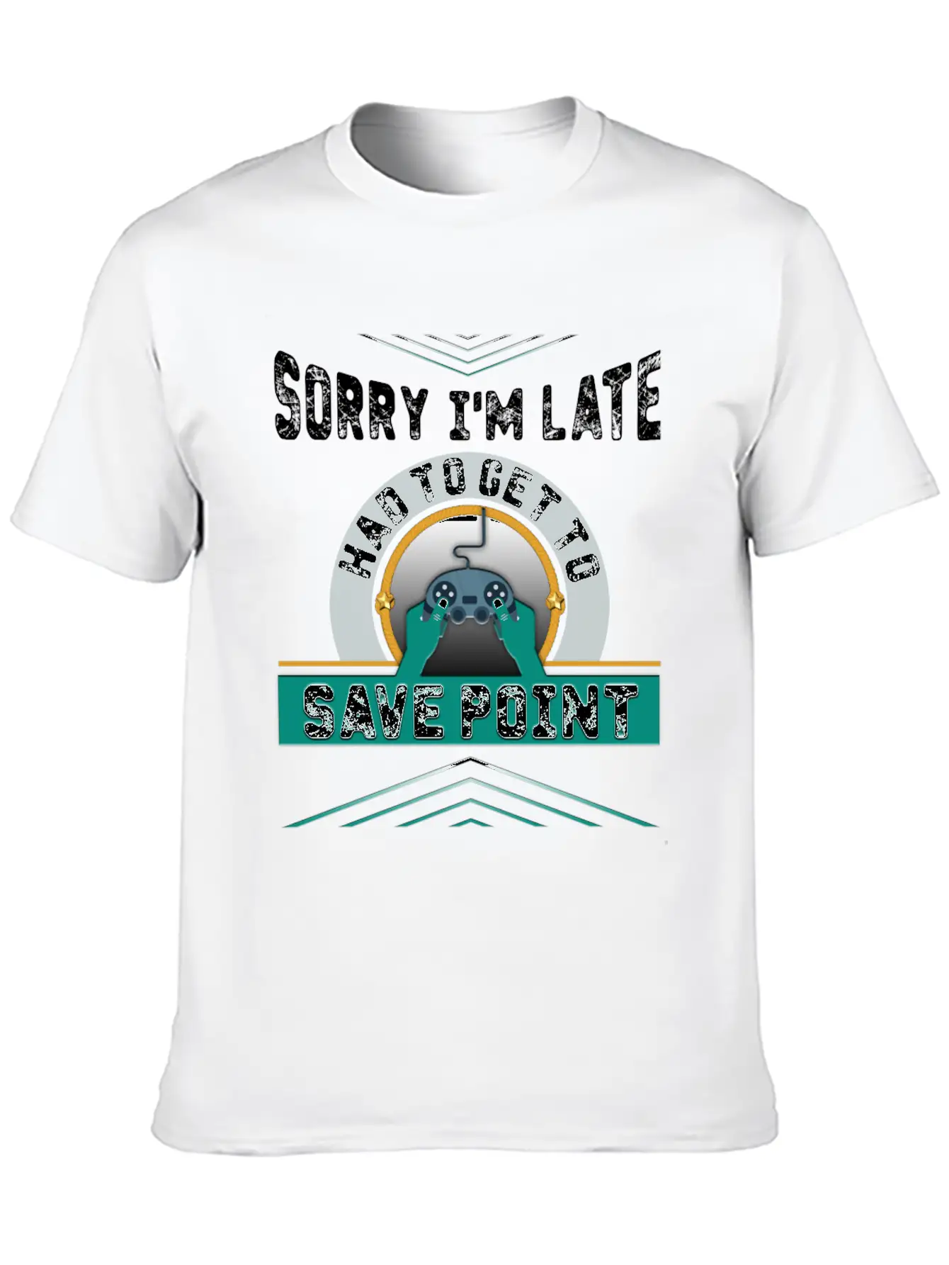 Sorry I M Late Had To Get To Save Point Copy Breathable Soft Cotton T-Shirt – Timeless Casual Look