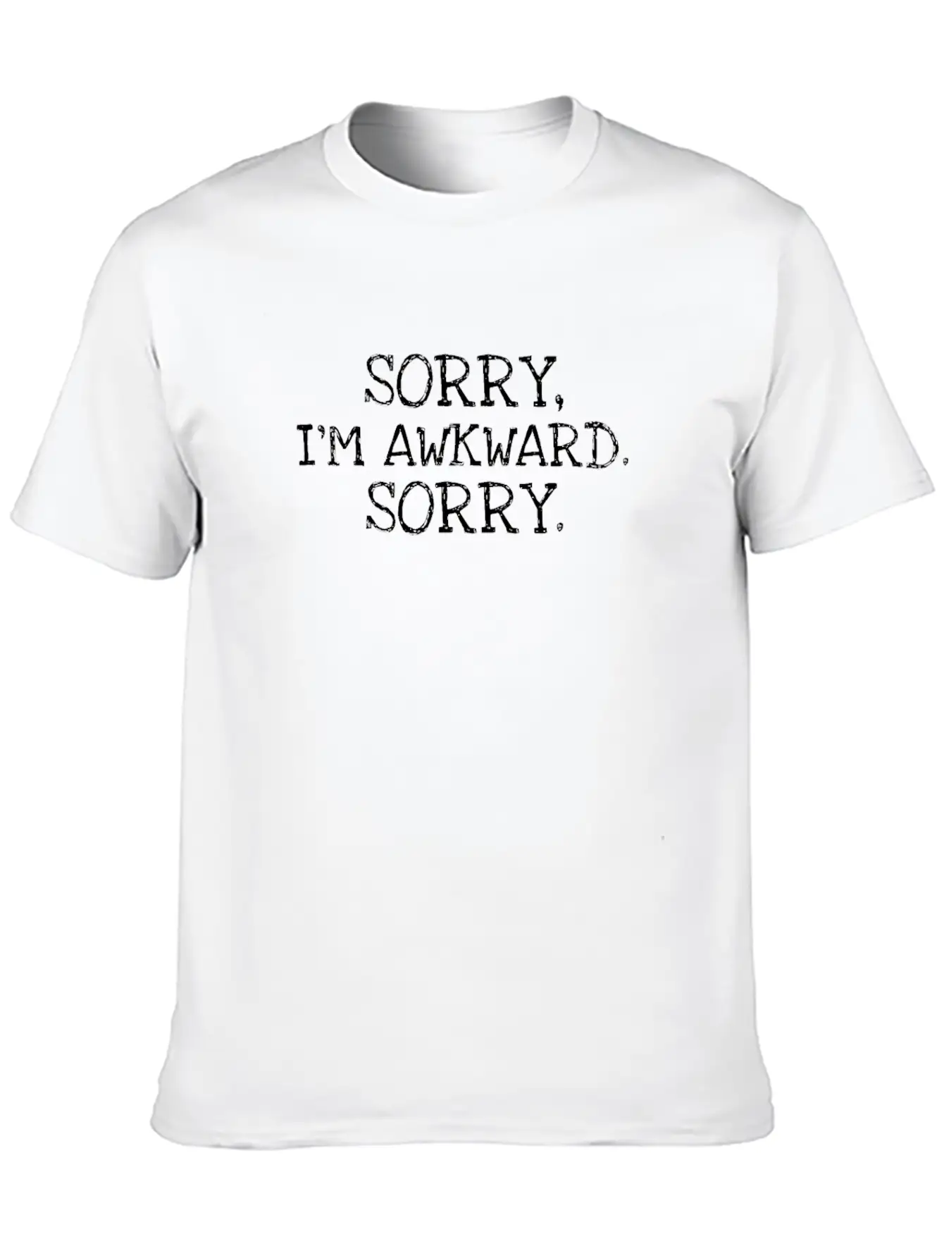 Sorry I'm Awkward Introvert Breathable Graphic T-Shirt – Perfect For Casual Days
