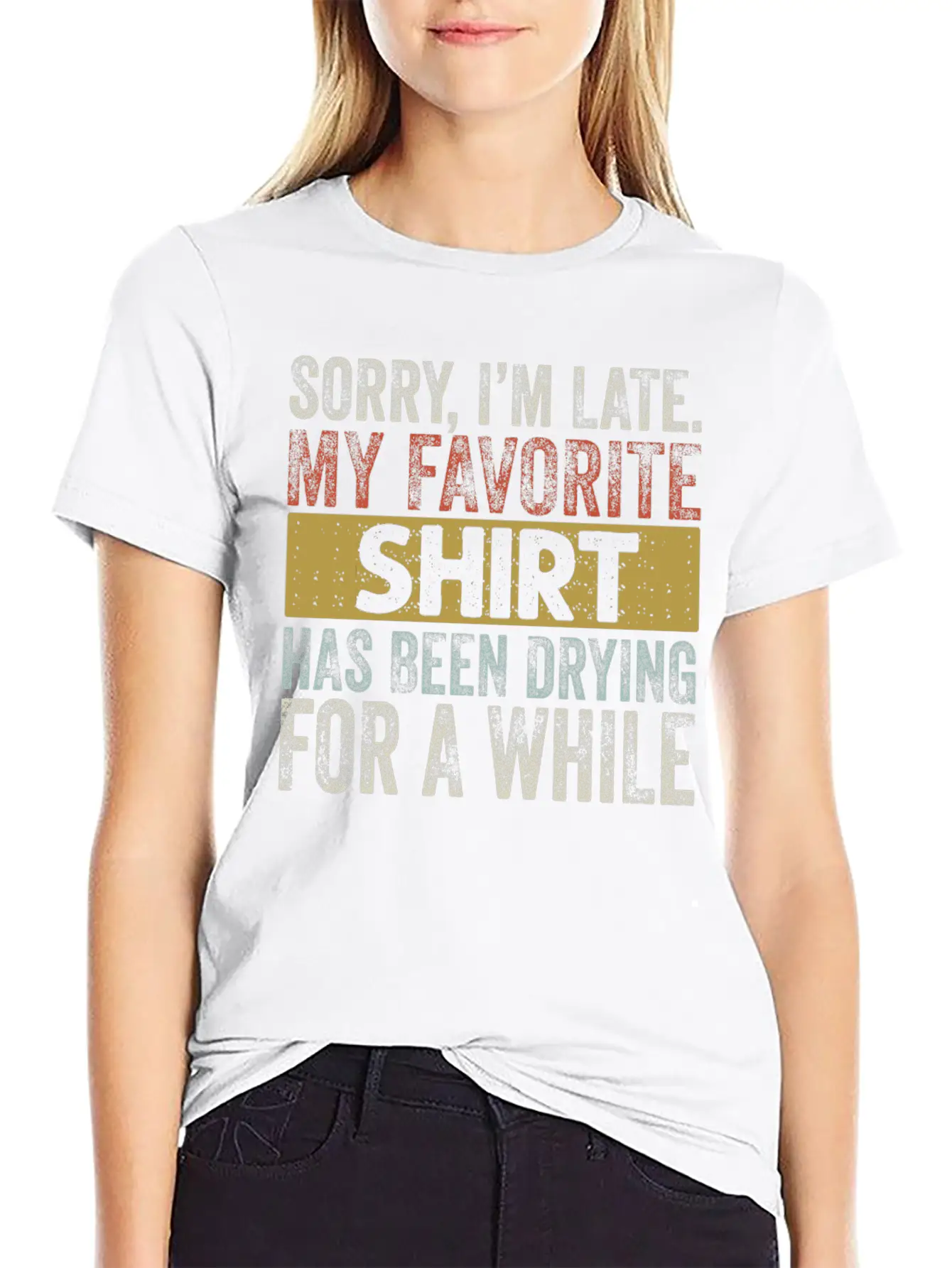 Sorry Im Late Housewife Cleaning Men Women Funny Breathable Soft Cotton T-Shirt – Timeless Casual Look
