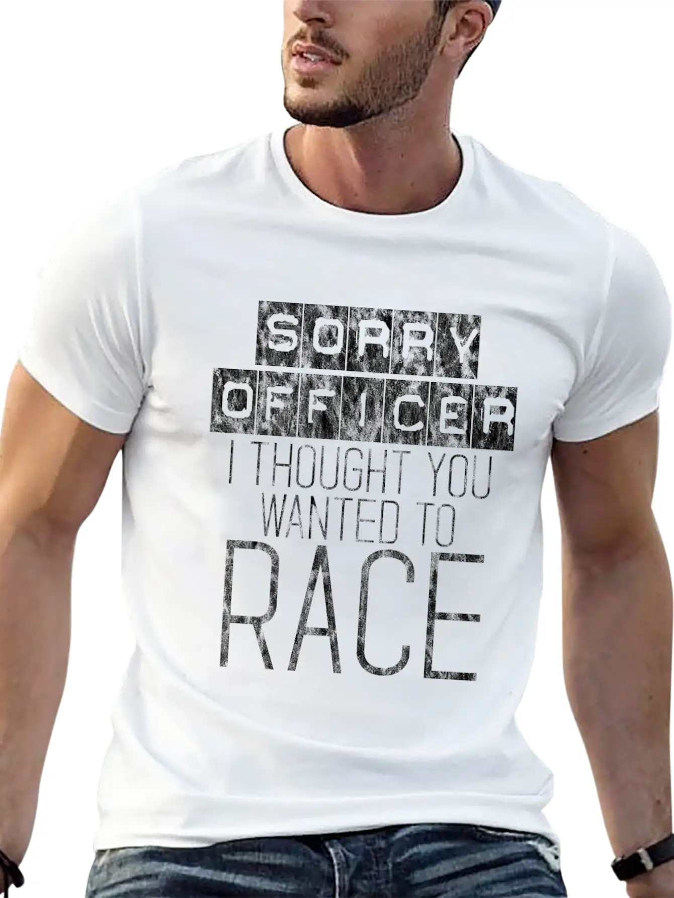 Sorry Officer I Thought You Wanted To Race 4 Essential Cotton Tee For Daily Outfits – Unisex Style