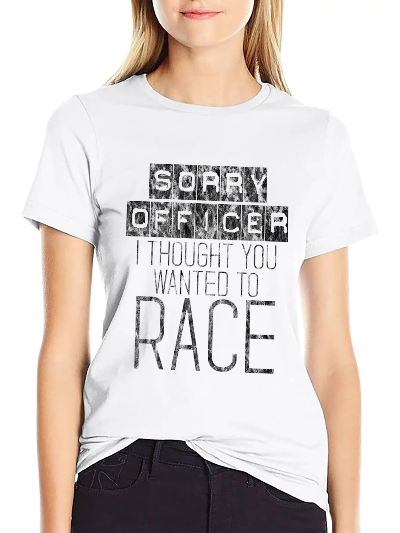 Sorry Officer I Thought You Wanted To Race 4 Essential Cotton Tee For Daily Outfits – Unisex Style