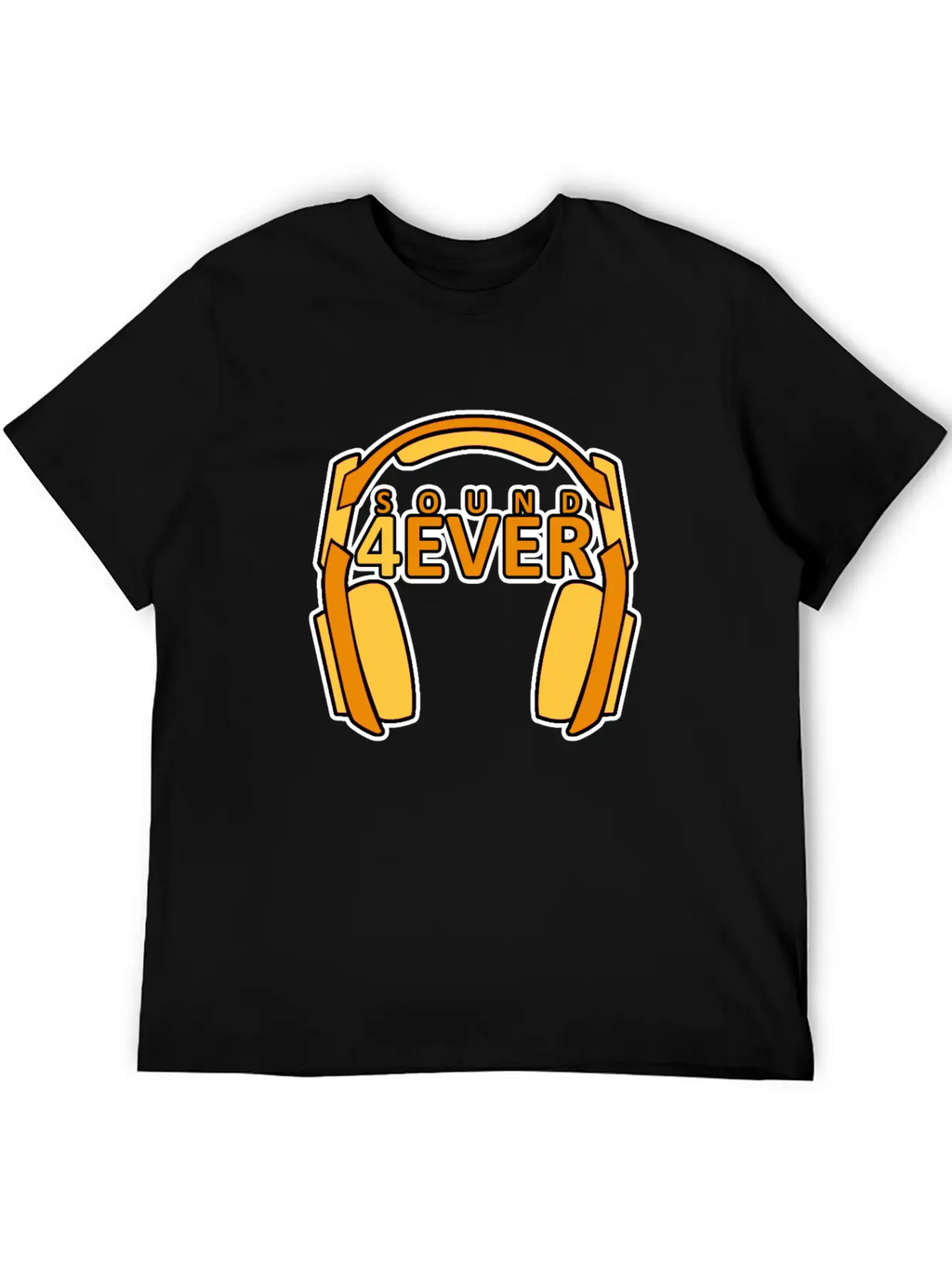 Sound 4 Ever Music Is Life Head Phones Basic Graphic T-Shirt – Daily Comfort In Soft Cotton
