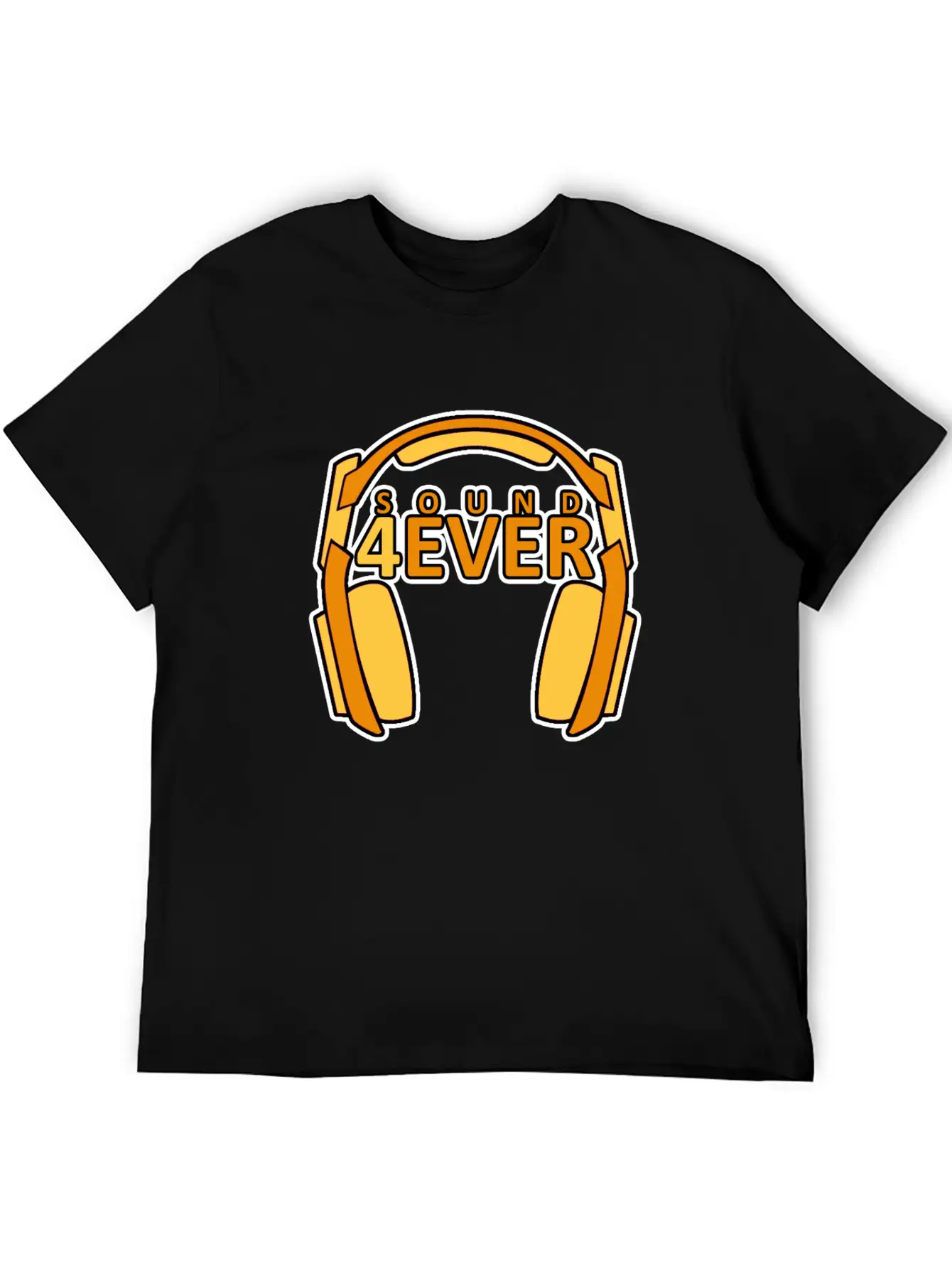 Sound 4 Ever Music Is Life Head Phones Basic Graphic T-Shirt – Daily Comfort In Soft Cotton