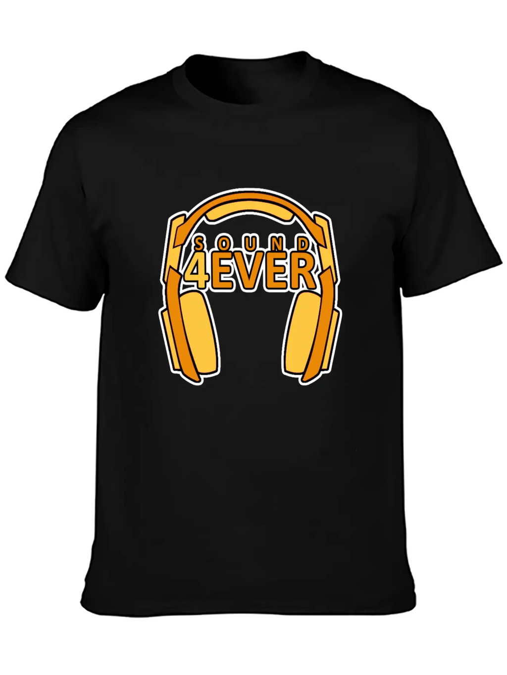 Sound 4 Ever Music Is Life Head Phones Basic Graphic T-Shirt – Daily Comfort In Soft Cotton