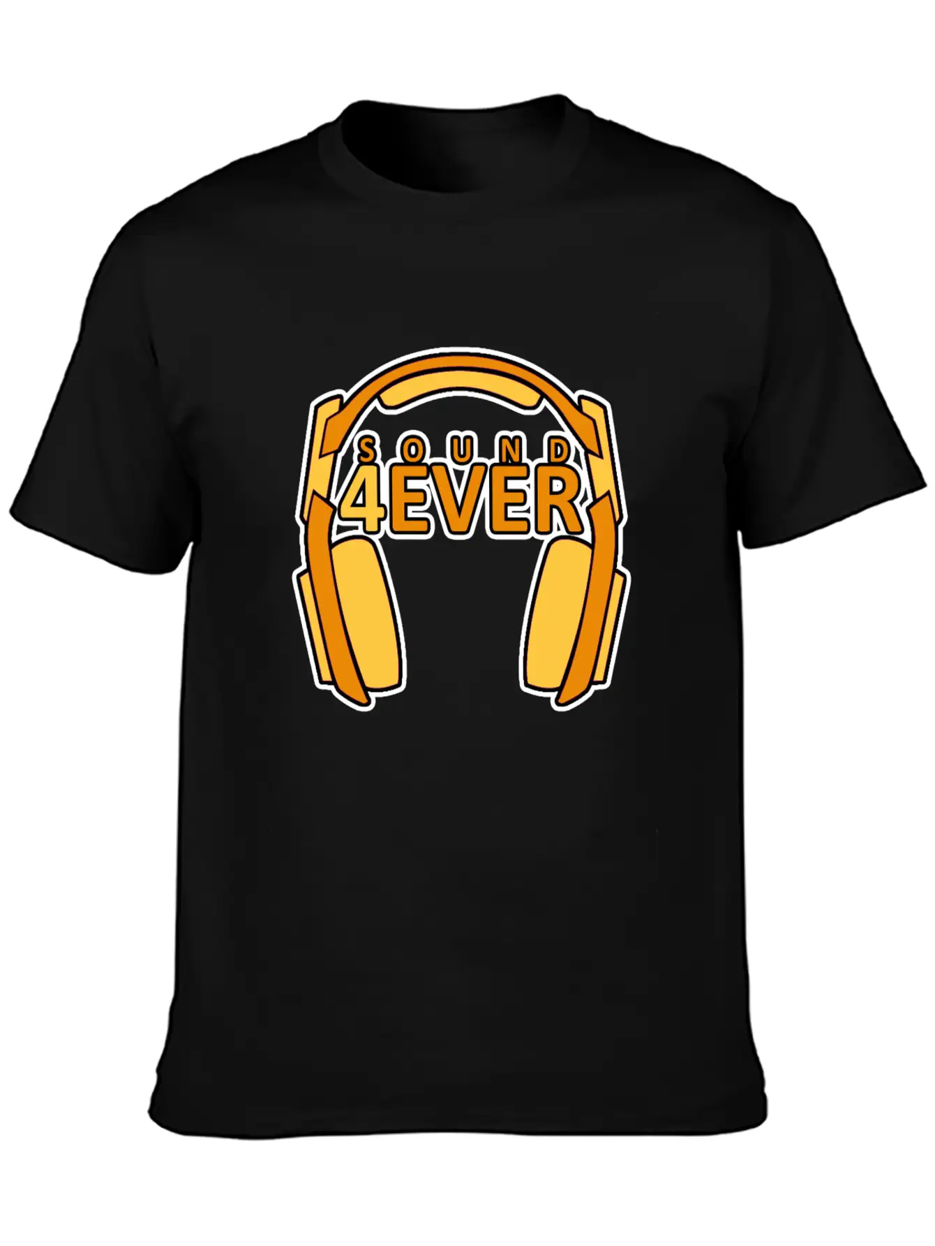 Sound 4 Ever Music Is Life Head Phones Basic Graphic T-Shirt – Daily Comfort In Soft Cotton