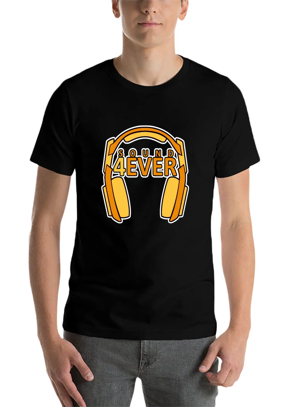Sound 4 Ever Music Is Life Head Phones Basic Graphic T-Shirt – Daily Comfort In Soft Cotton
