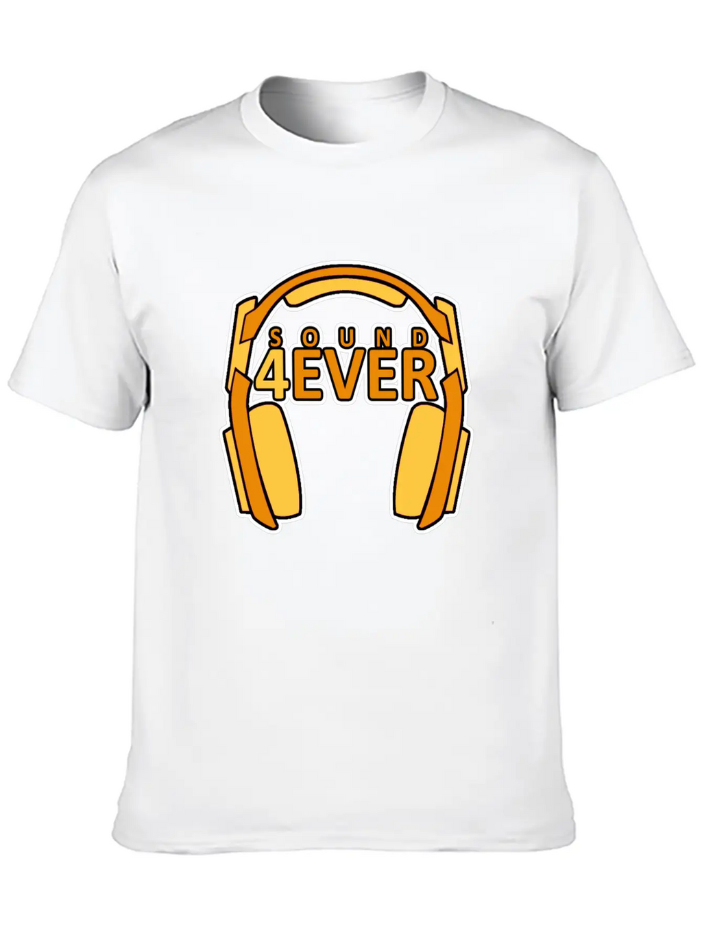 Sound 4 Ever Music Is Life Head Phones Basic Graphic T-Shirt – Daily Comfort In Soft Cotton