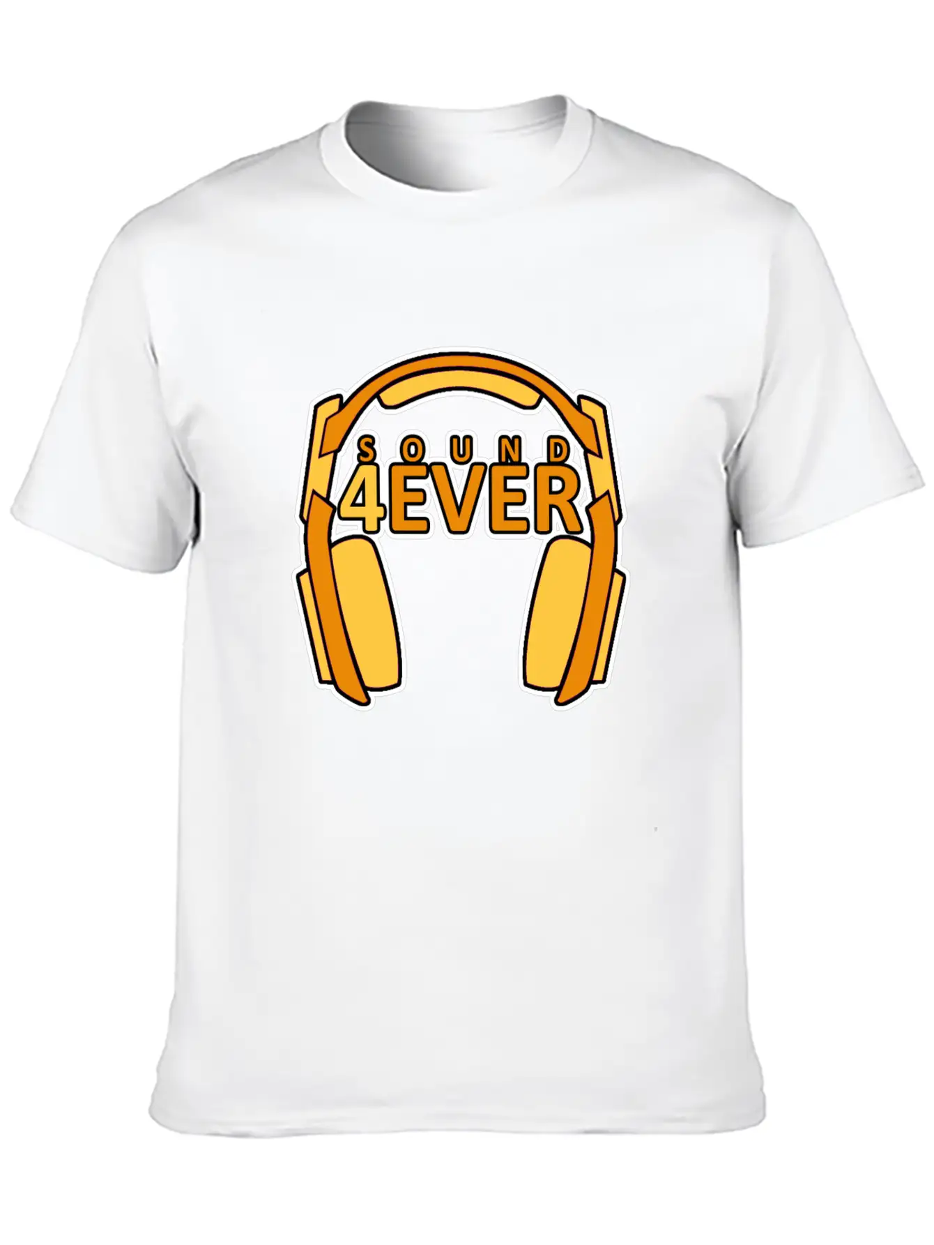 Sound 4 Ever Music Is Life Head Phones Basic Graphic T-Shirt – Daily Comfort In Soft Cotton