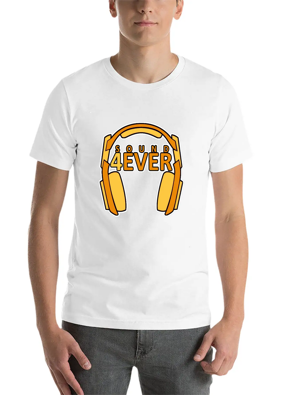 Sound 4 Ever Music Is Life Head Phones Basic Graphic T-Shirt – Daily Comfort In Soft Cotton