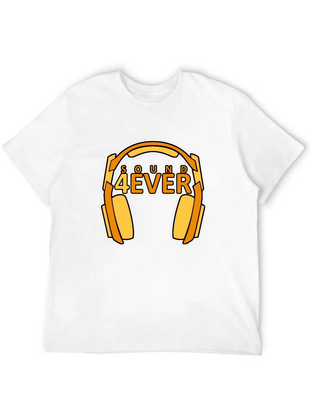 Sound 4 Ever Music Is Life Head Phones Basic Graphic T-Shirt – Daily Comfort In Soft Cotton