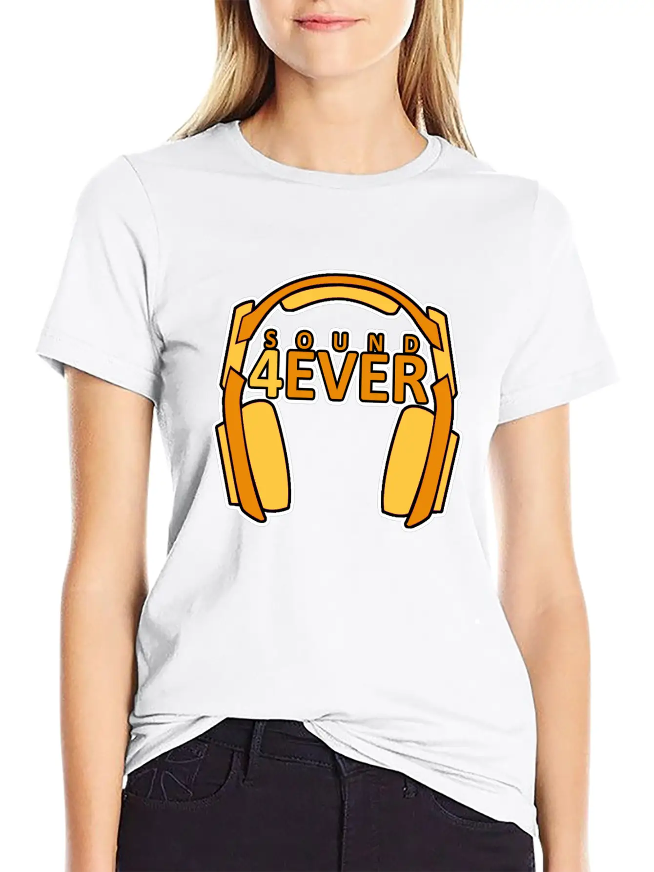 Sound 4 Ever Music Is Life Head Phones Basic Graphic T-Shirt – Daily Comfort In Soft Cotton